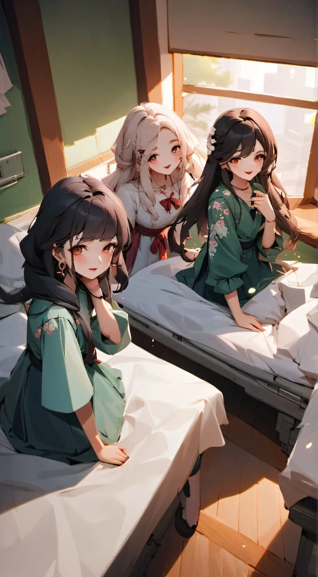 ai character: Lucy, Emma, grace background