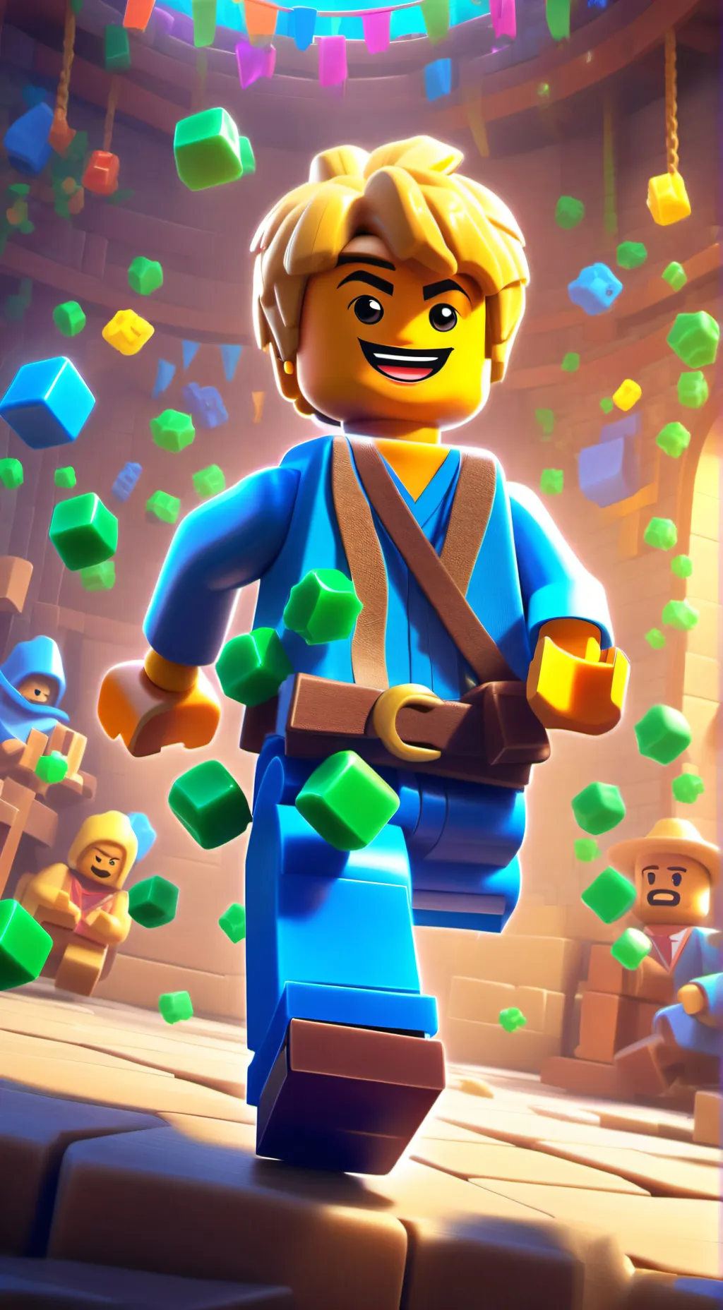 ai character: Lego guy background