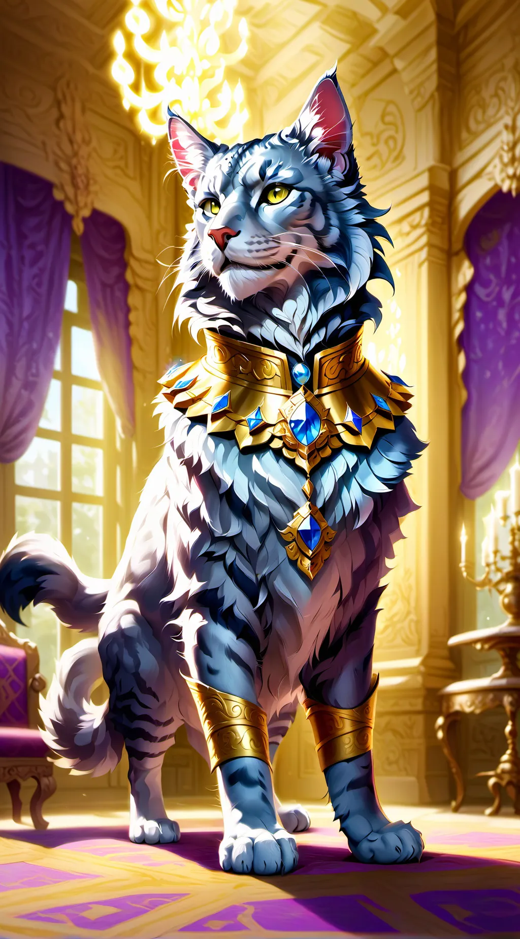 ai character: royal cat family background