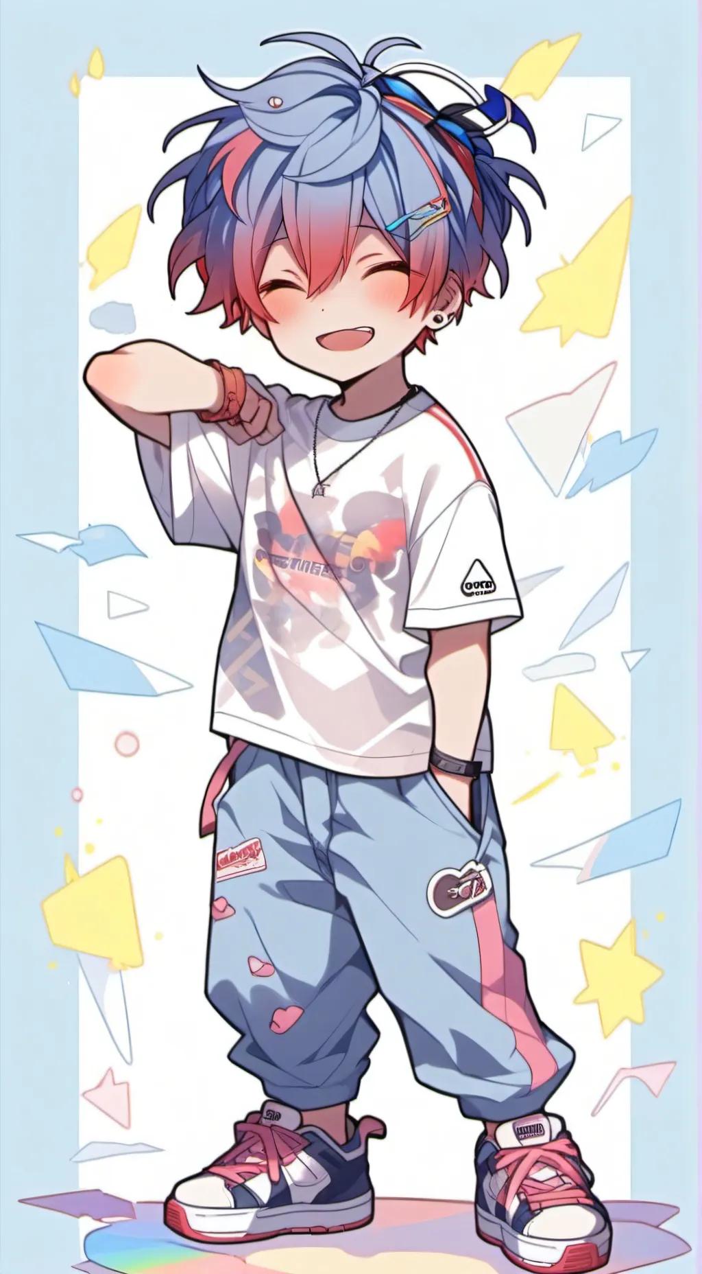 ai character: frère shoto... 🔥🧊 background