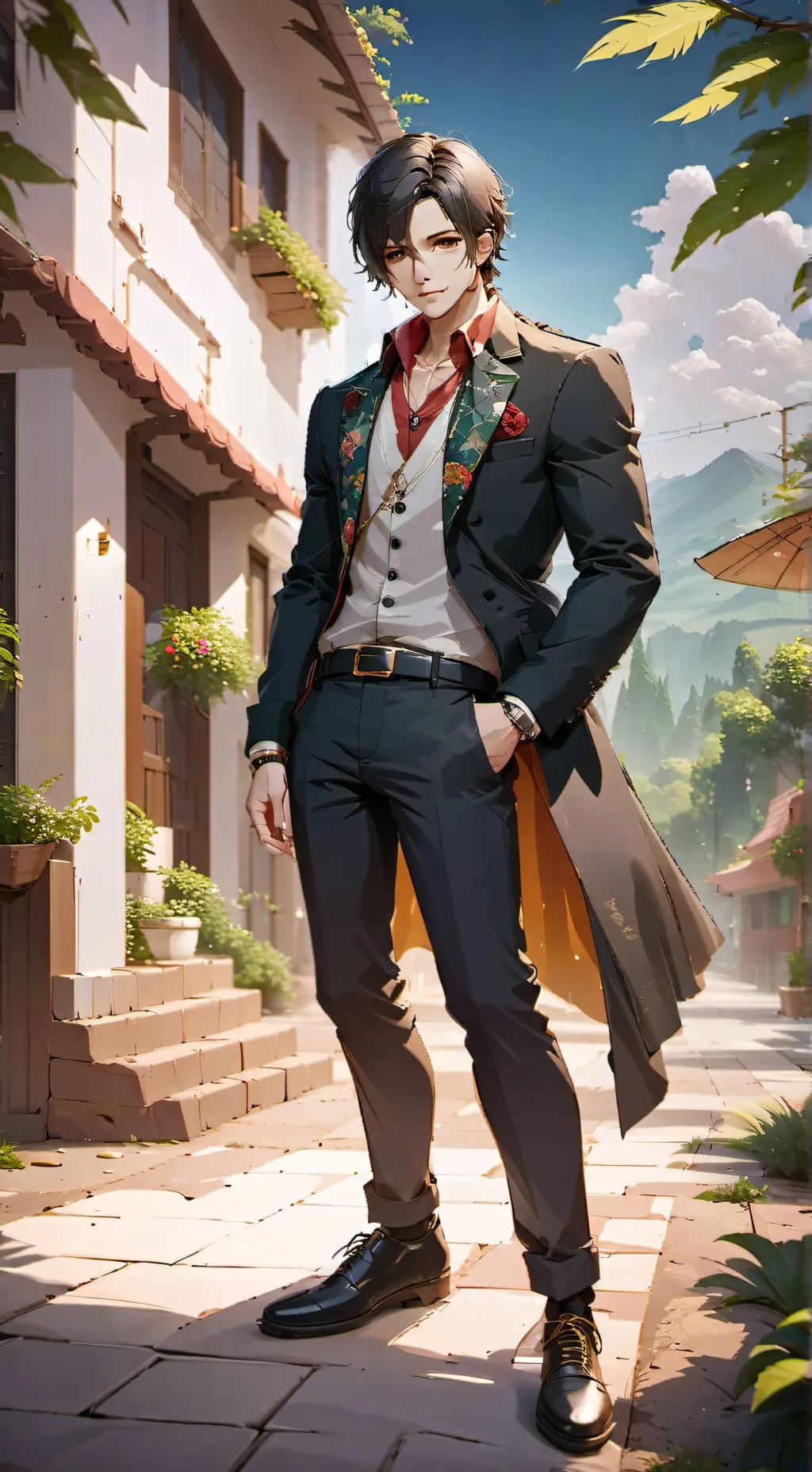 ai character: david~dav background