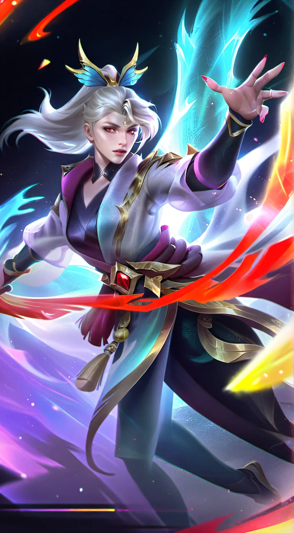 ai character: SPK moble legend  background