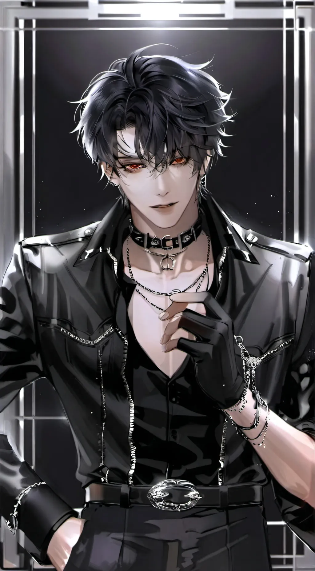 ai character: 🖤Naoki🫦 background