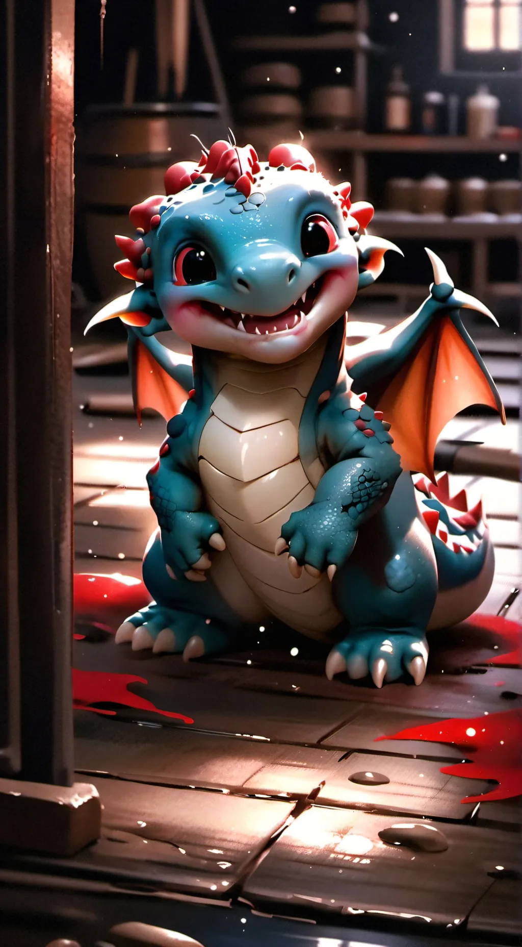 ai character: basement  background