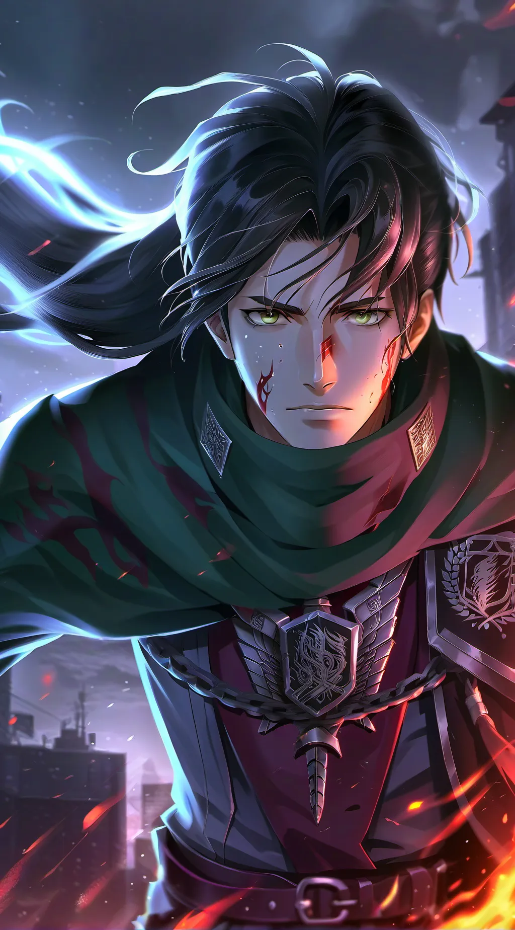 ai character: Eren Yeager background