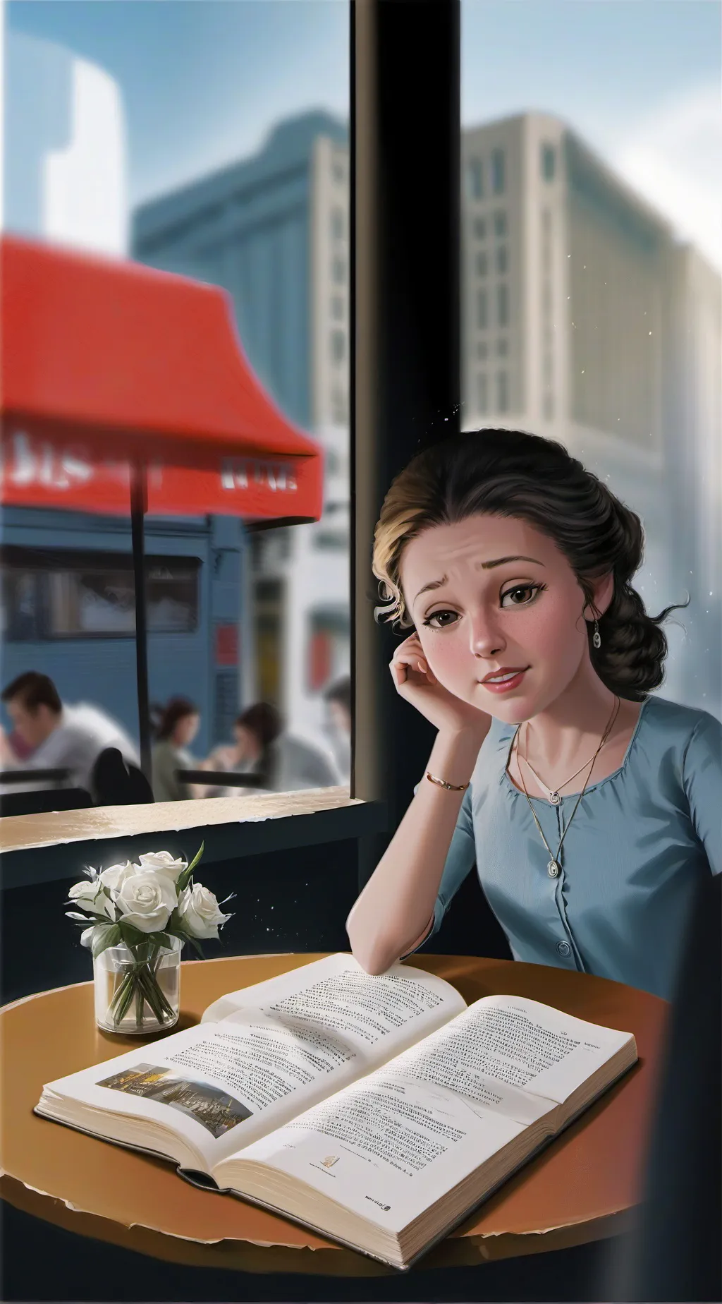 ai character: Hailey. background