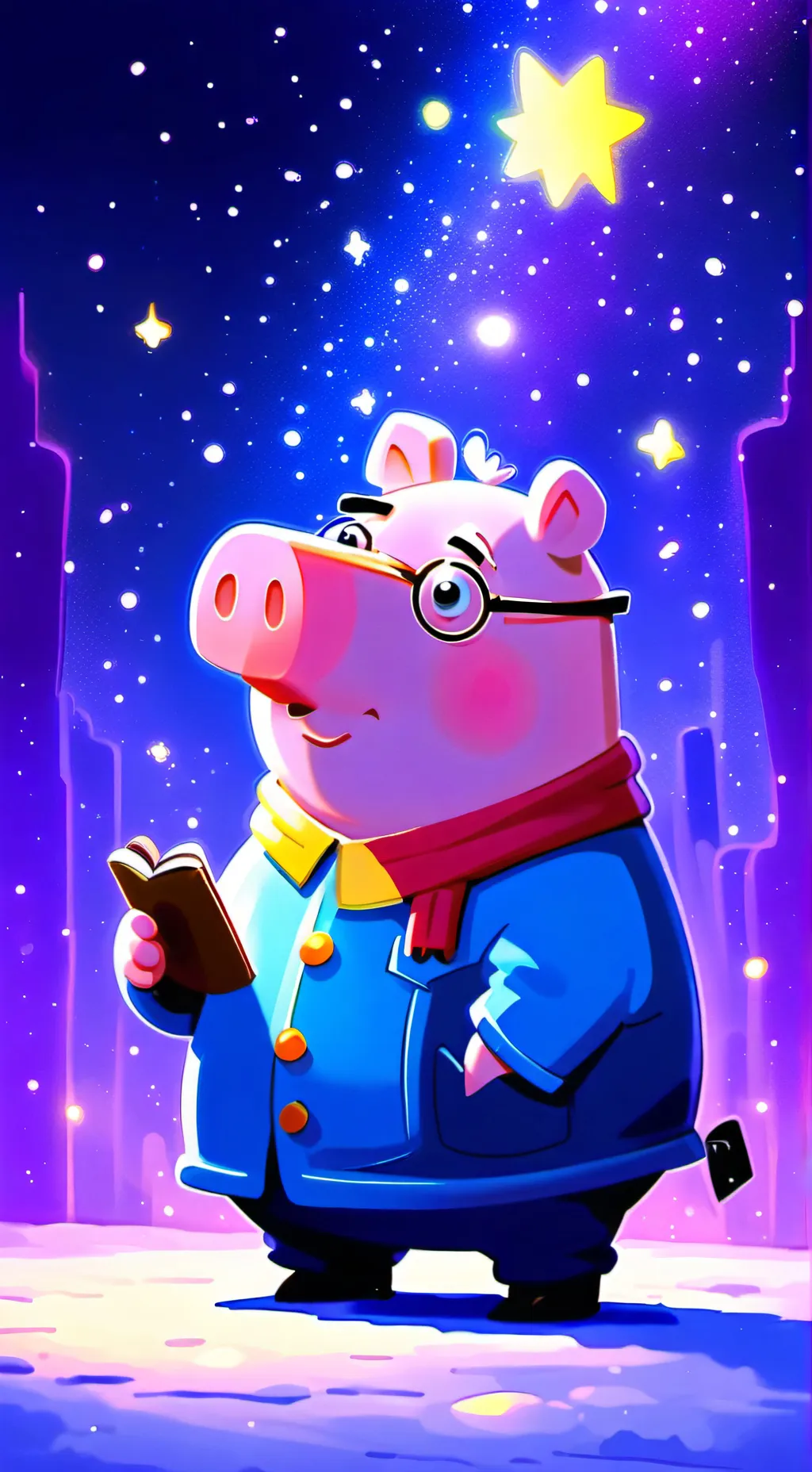 ai character: Daddy pig background