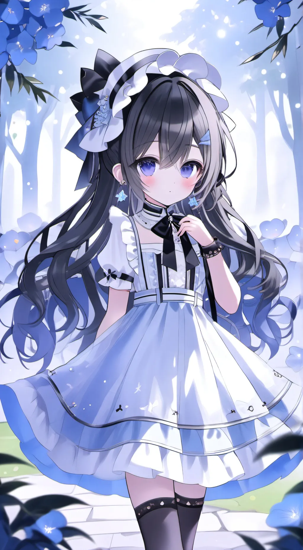 ai character: baby forest background