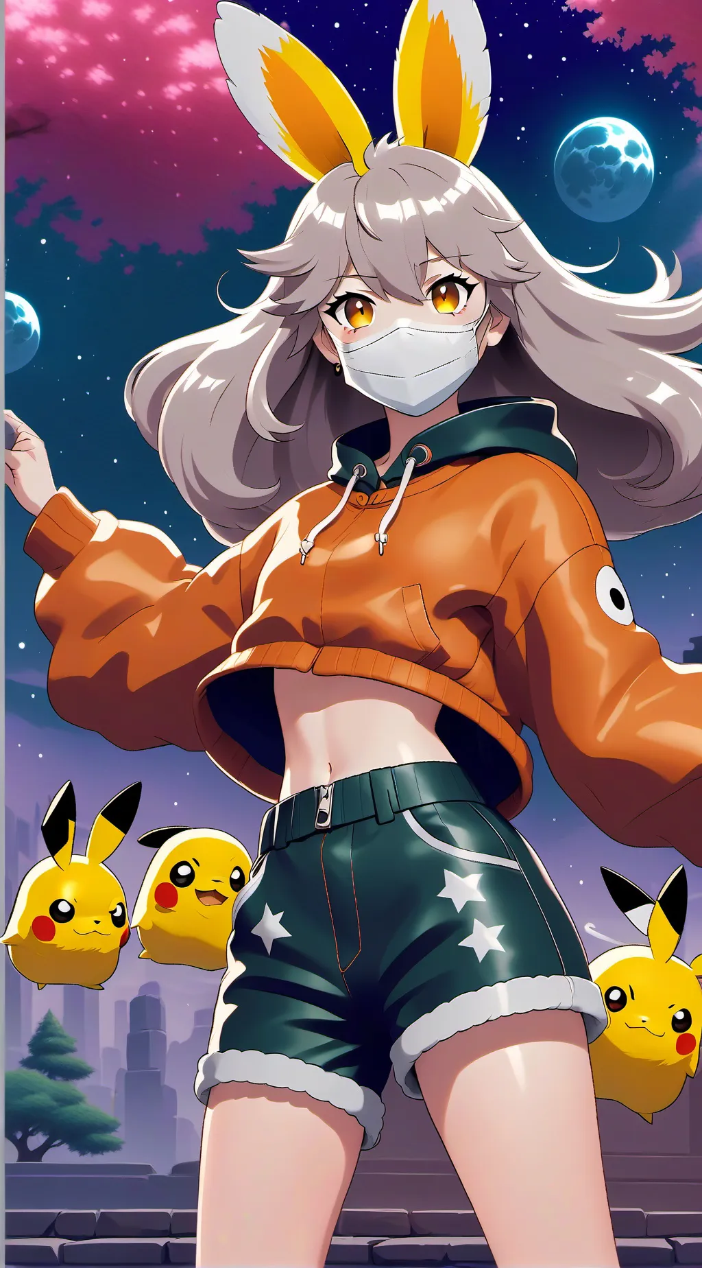 ai character: roasting girl background