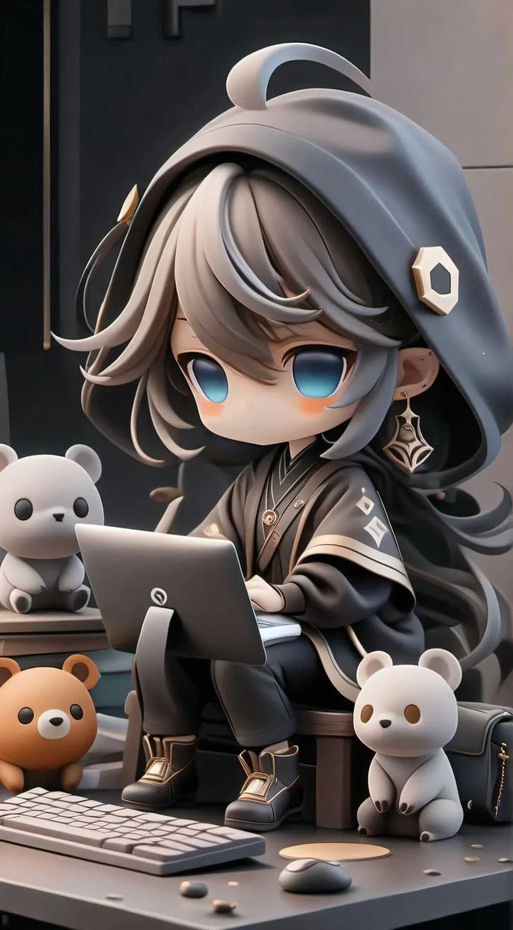 ai character: Password background