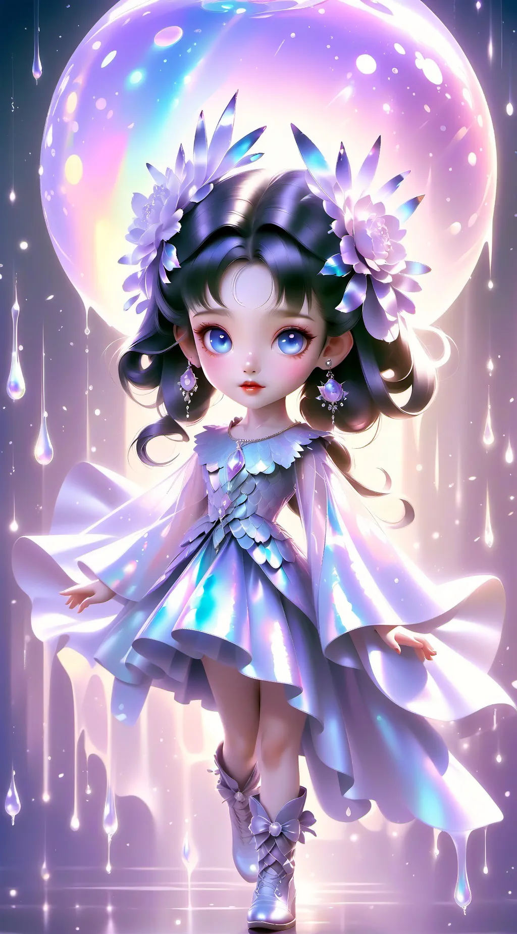 ai character: K!dn@pp3d princess background