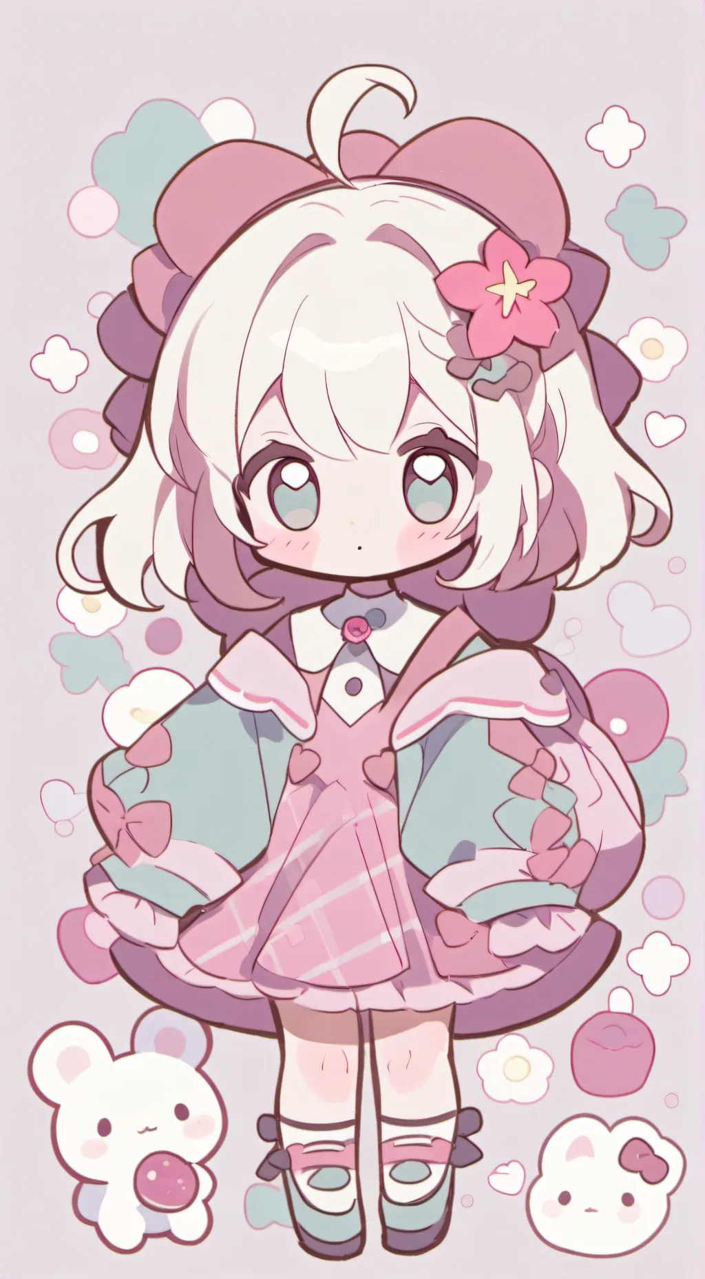 ai character: Little baby baby b  background