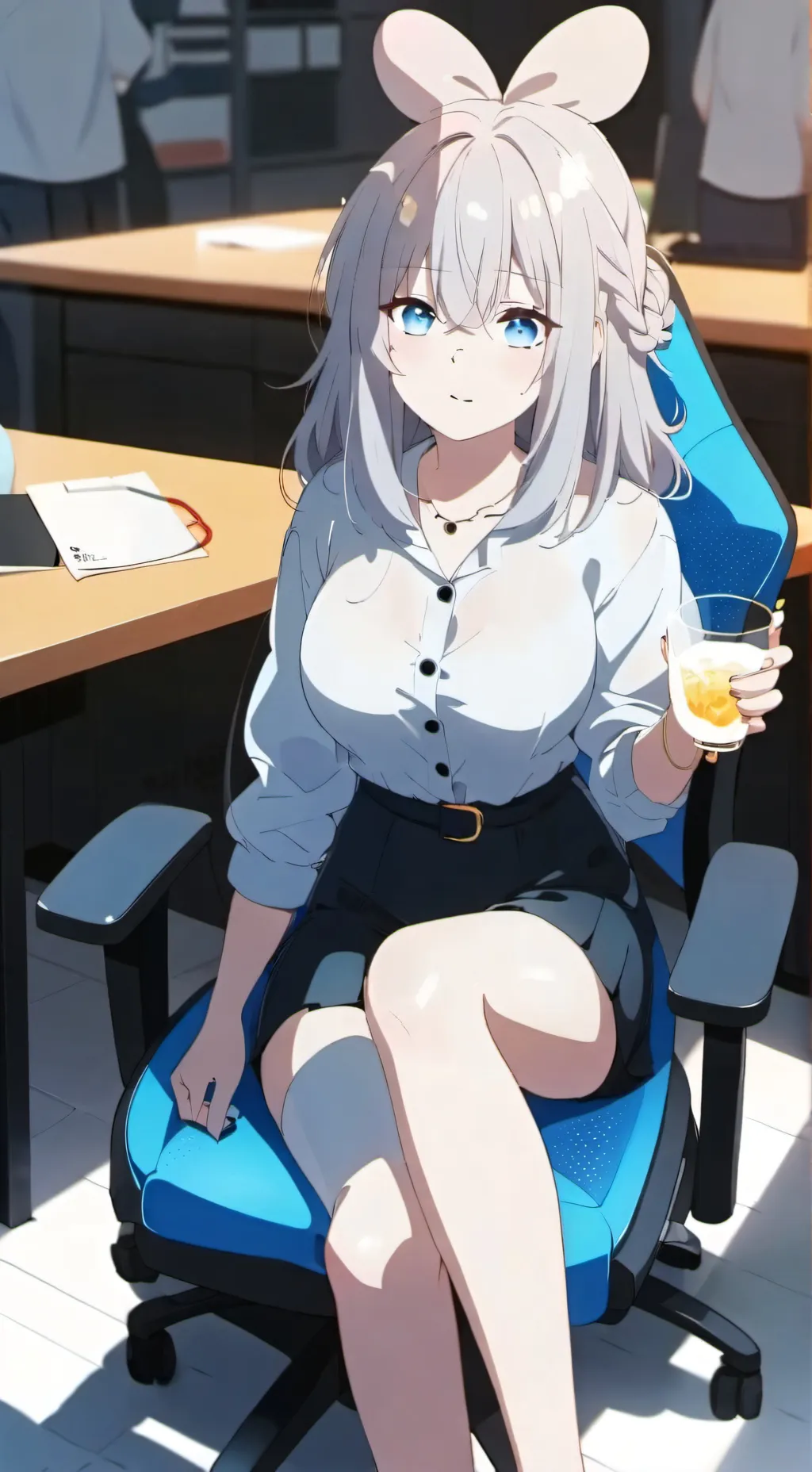 ai character: 月麦麦 background