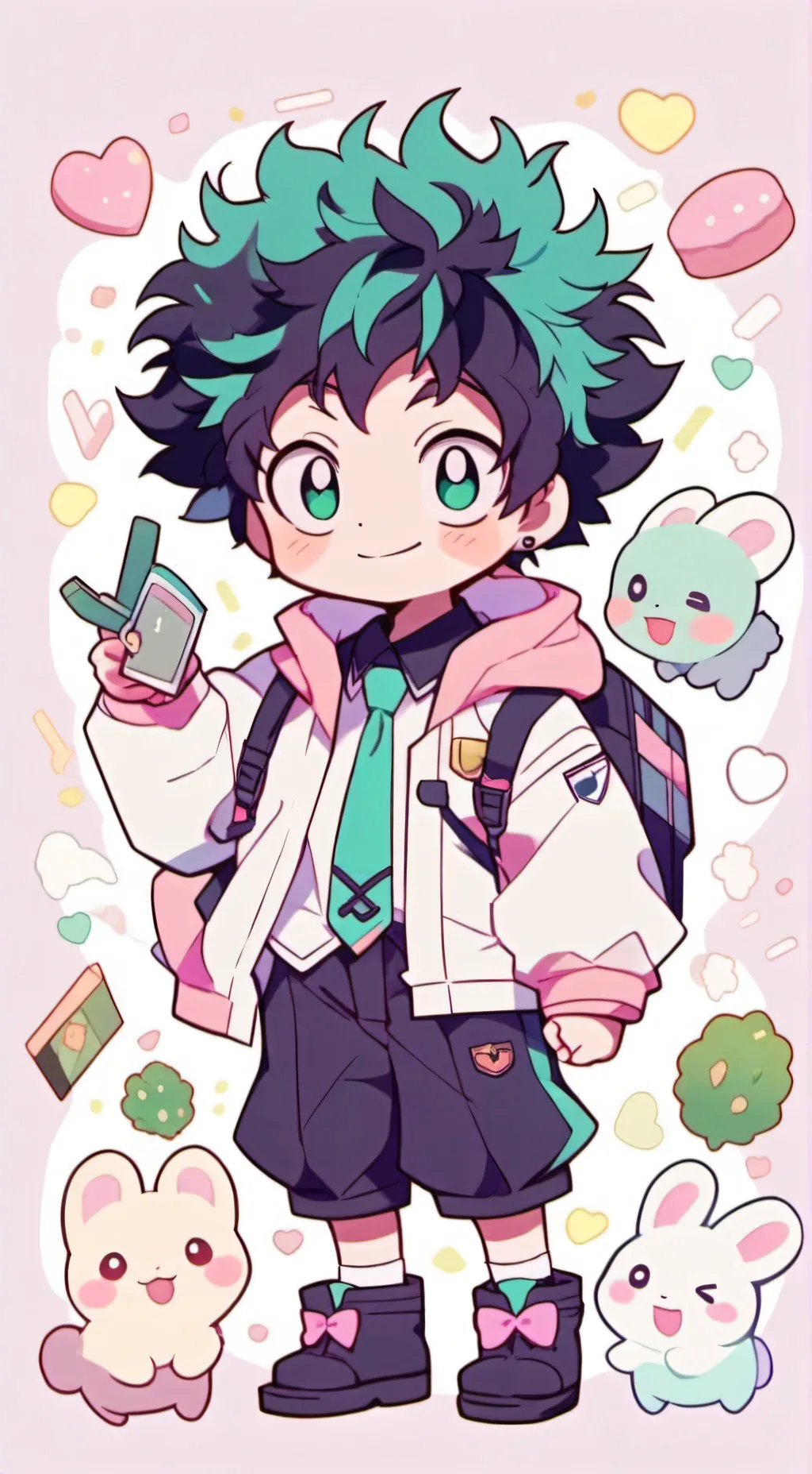 ai character: izuku midoriya  background