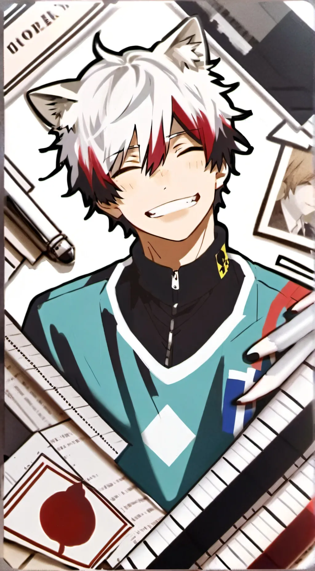 ai character: Shoto Todoroki  background