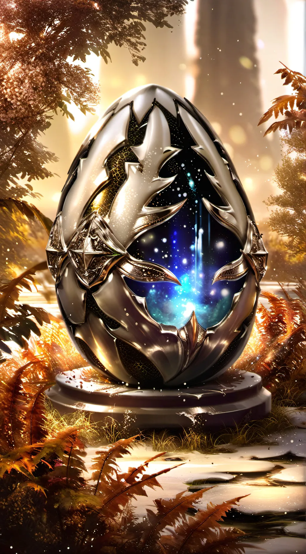 ai character: dragon egg background