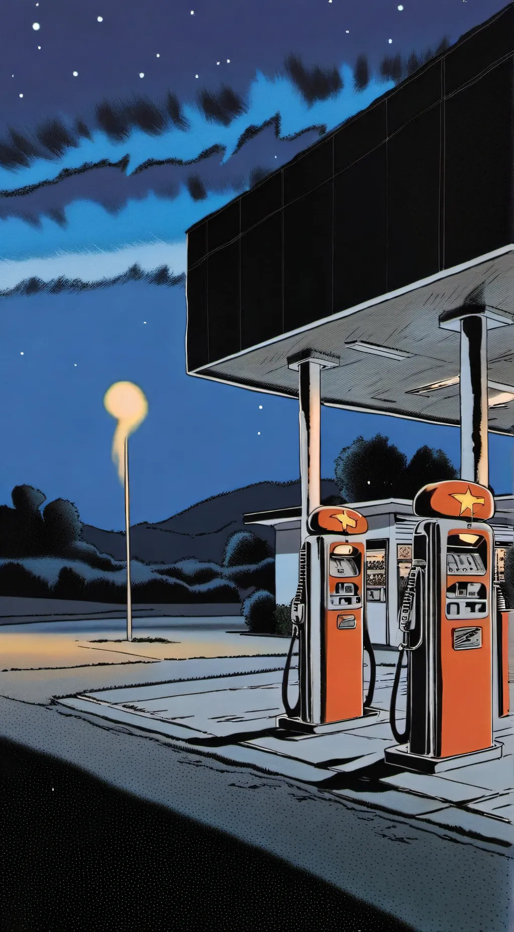 ai character: night shift  background