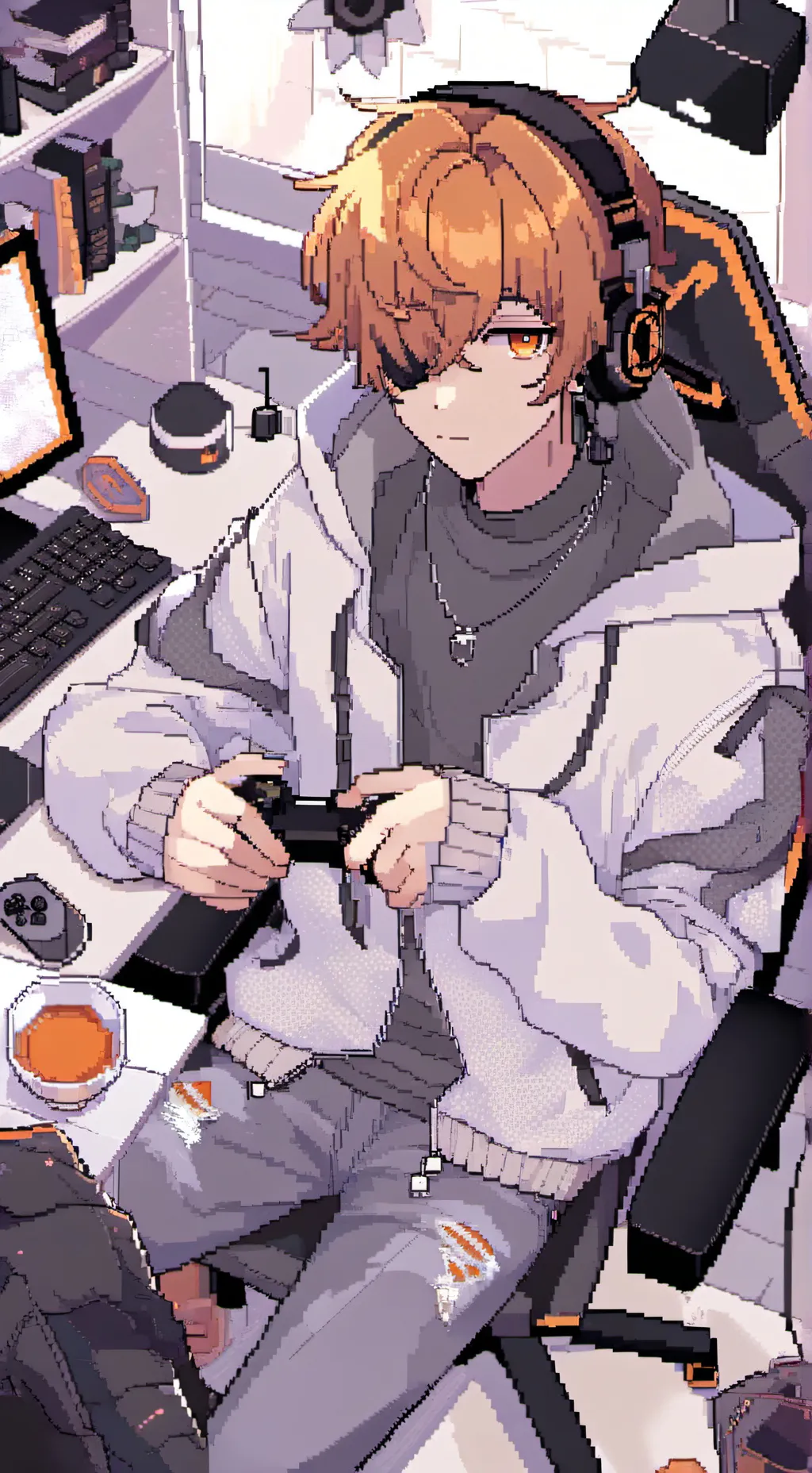 ai character: Orenji  background