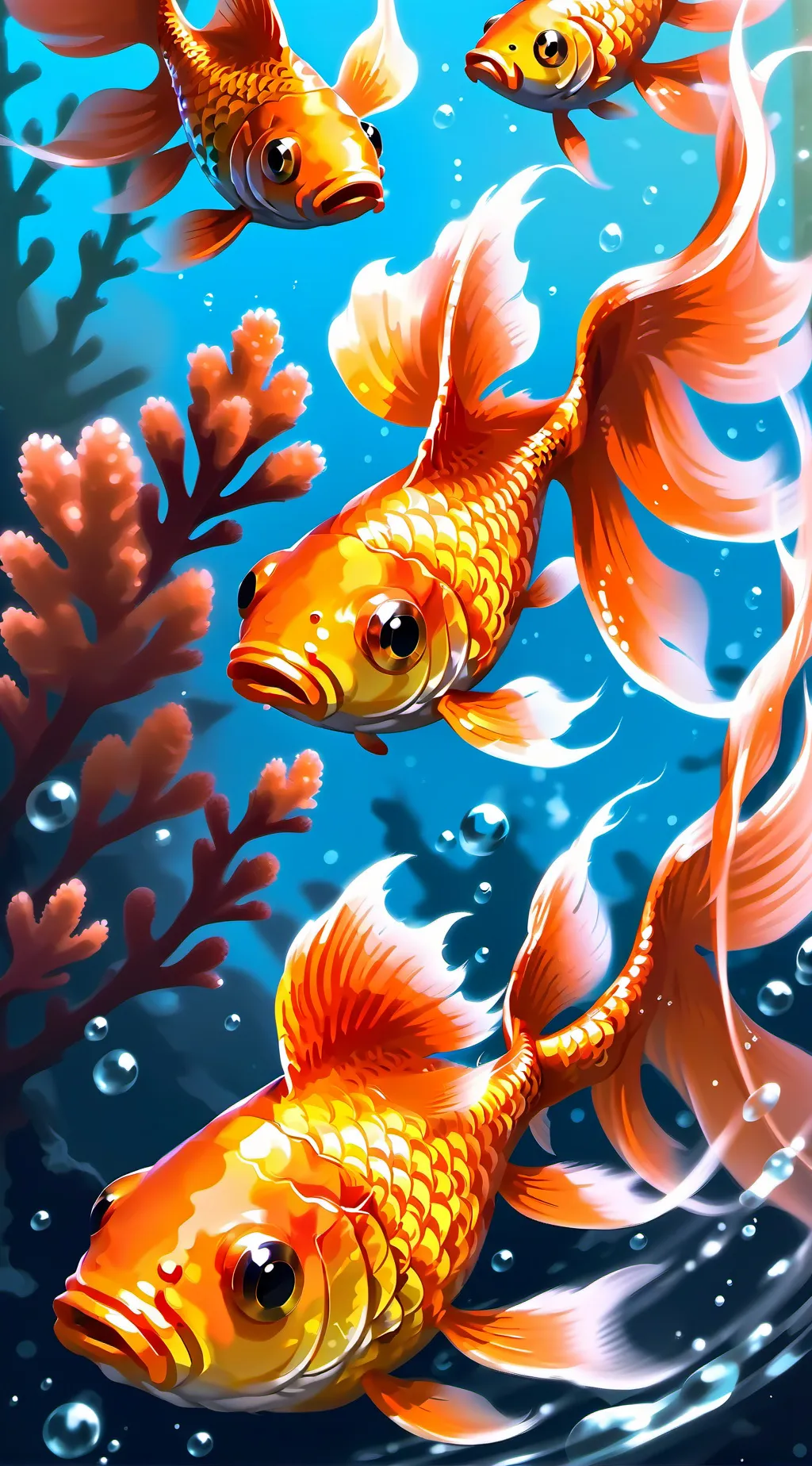 ai character: Goldie Fish Spirit background