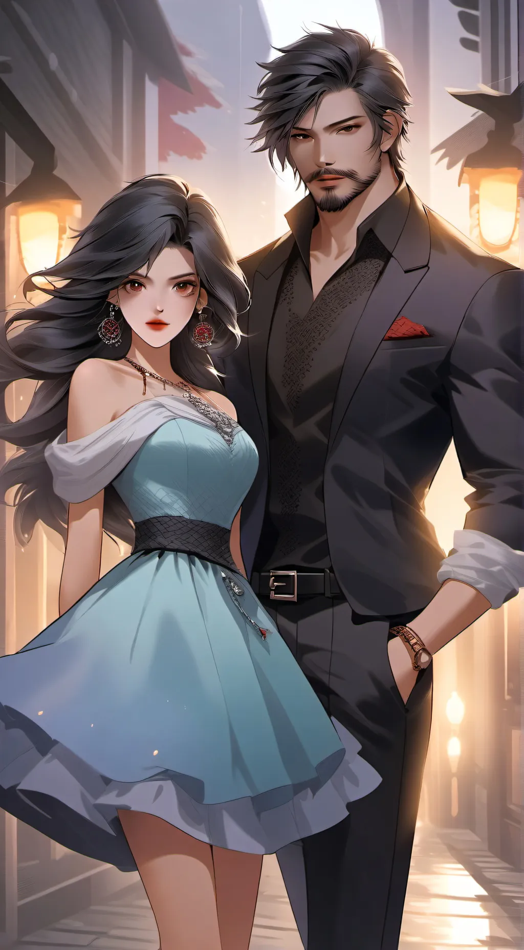 ai character: Werewolf family  background