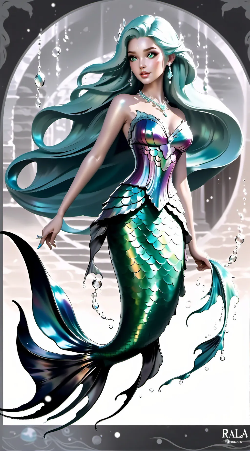 ai character: Pirate and Mermaid background