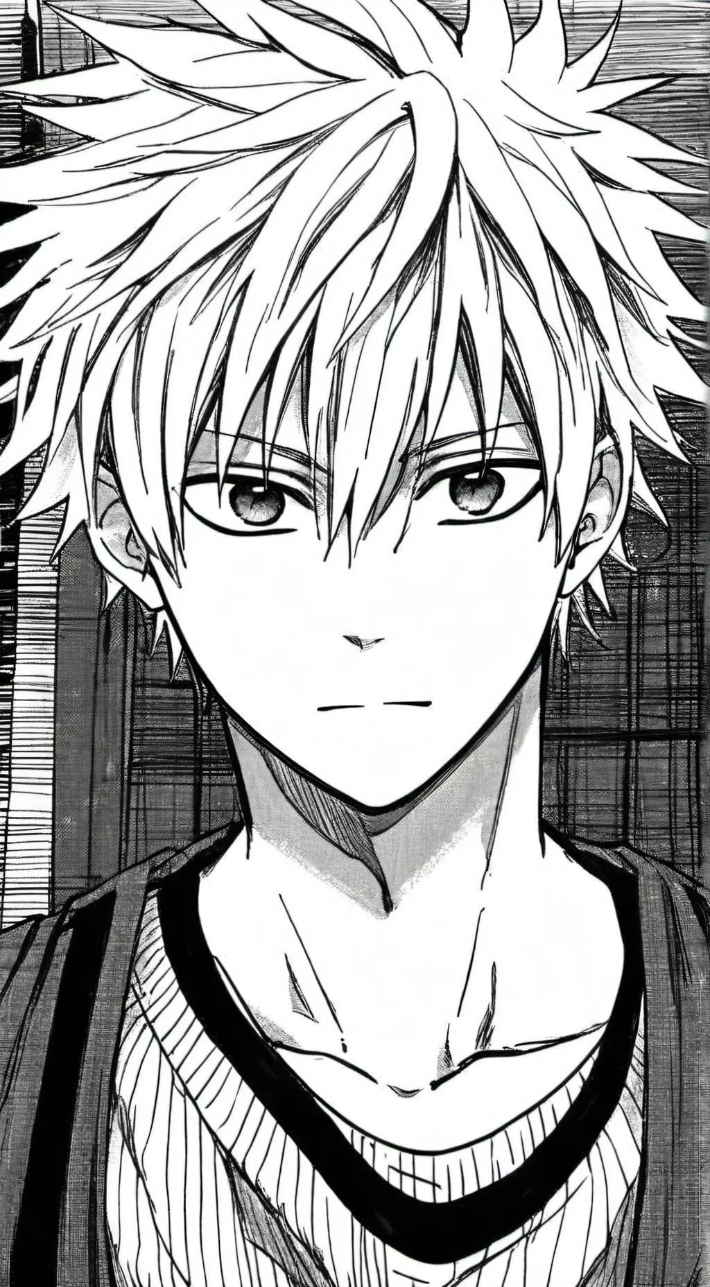 ai character: Bakugo but he dead background