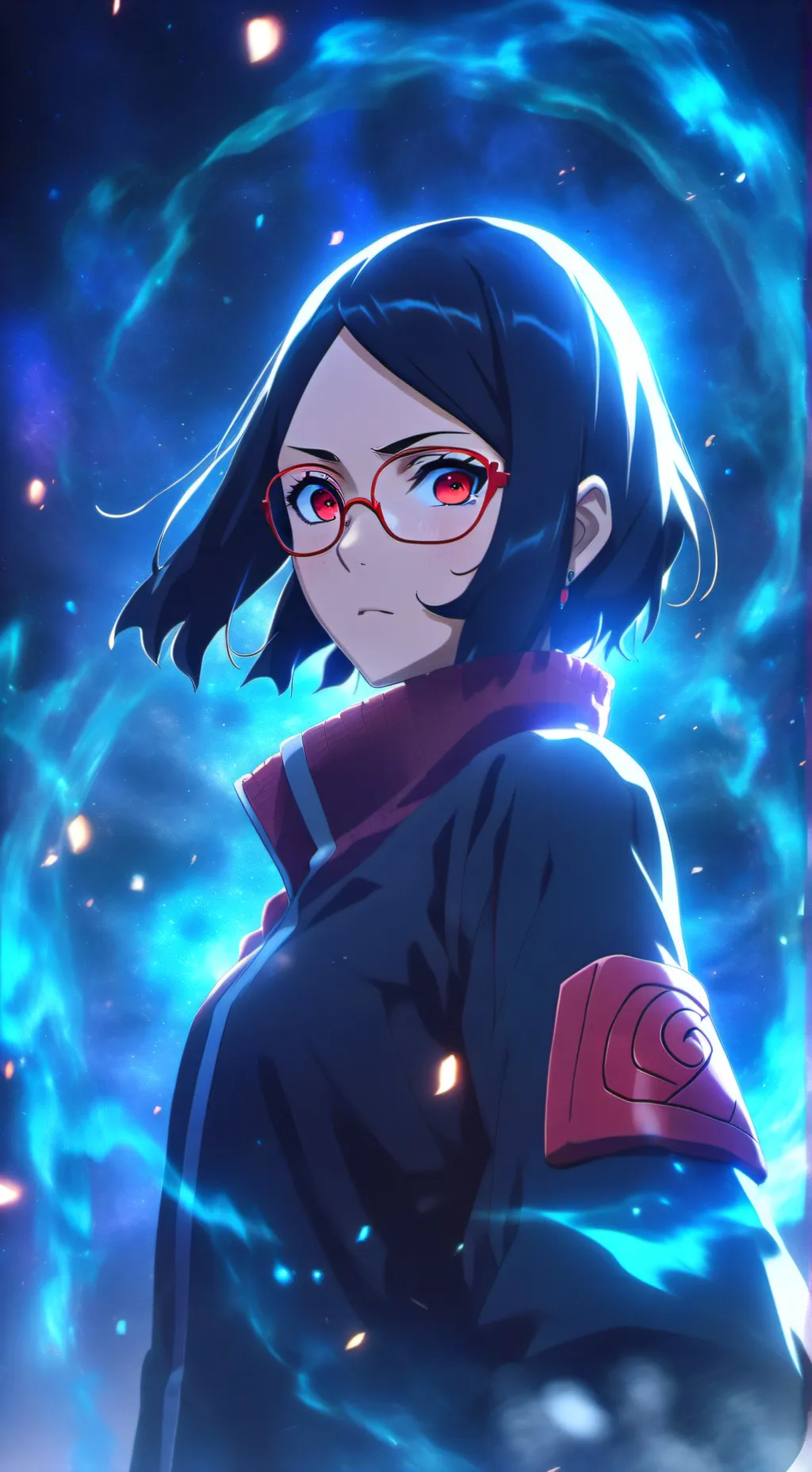ai character: Sarada Uchiha background