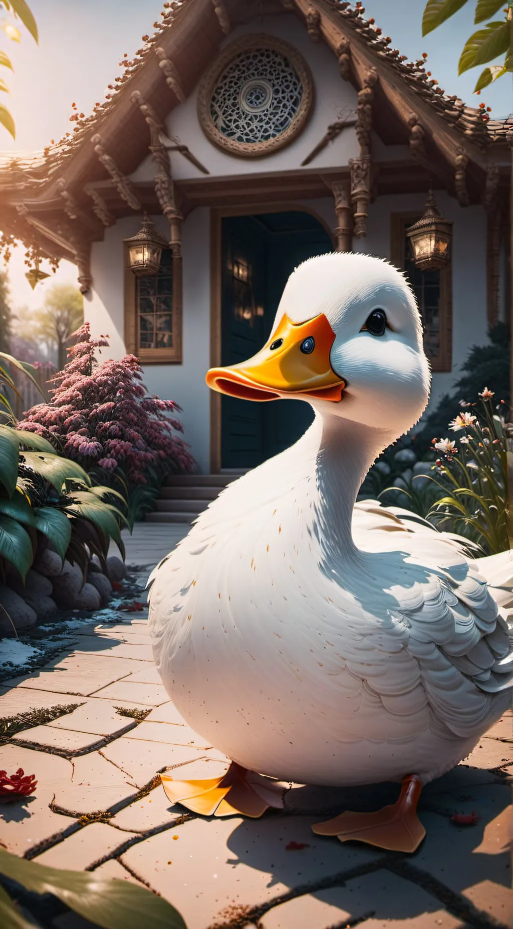 ai character: duck background