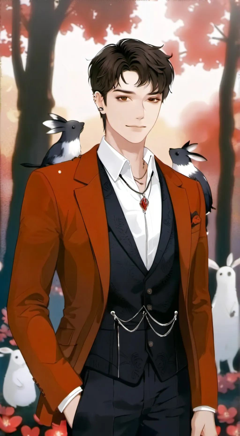 ai character: Bunny 🐰🪓 background