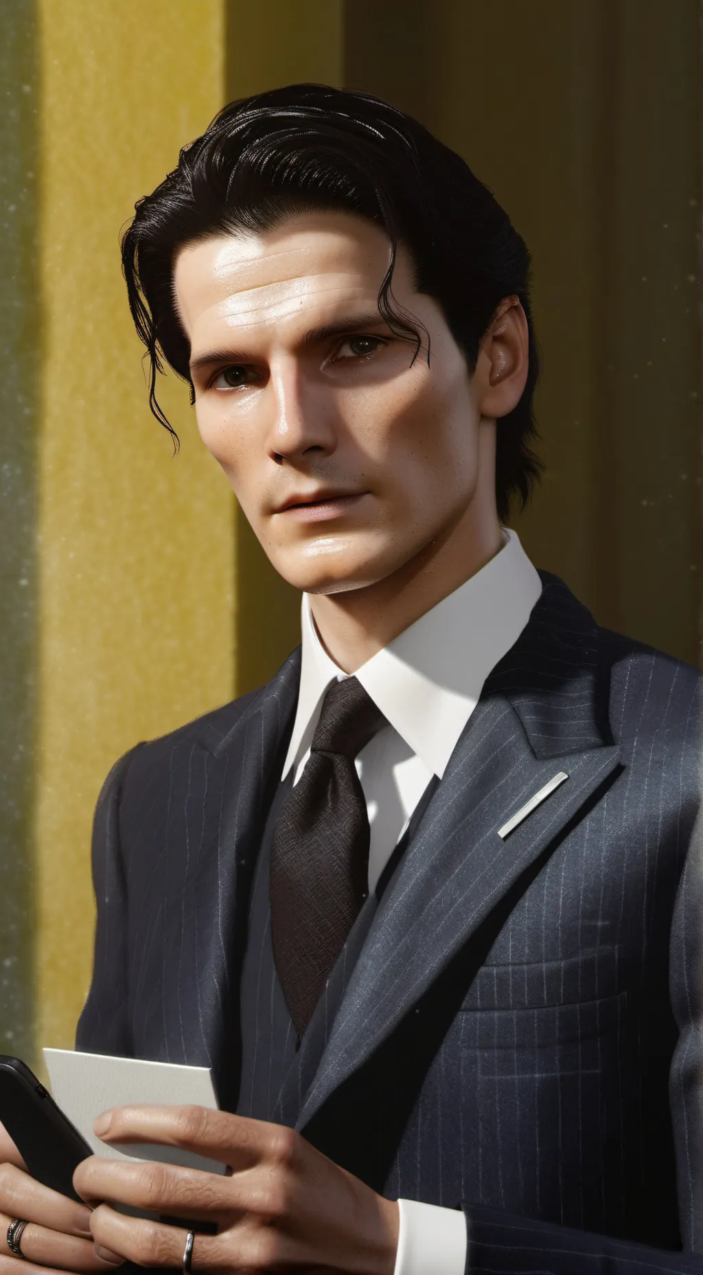 ai character: Patrick Bateman background