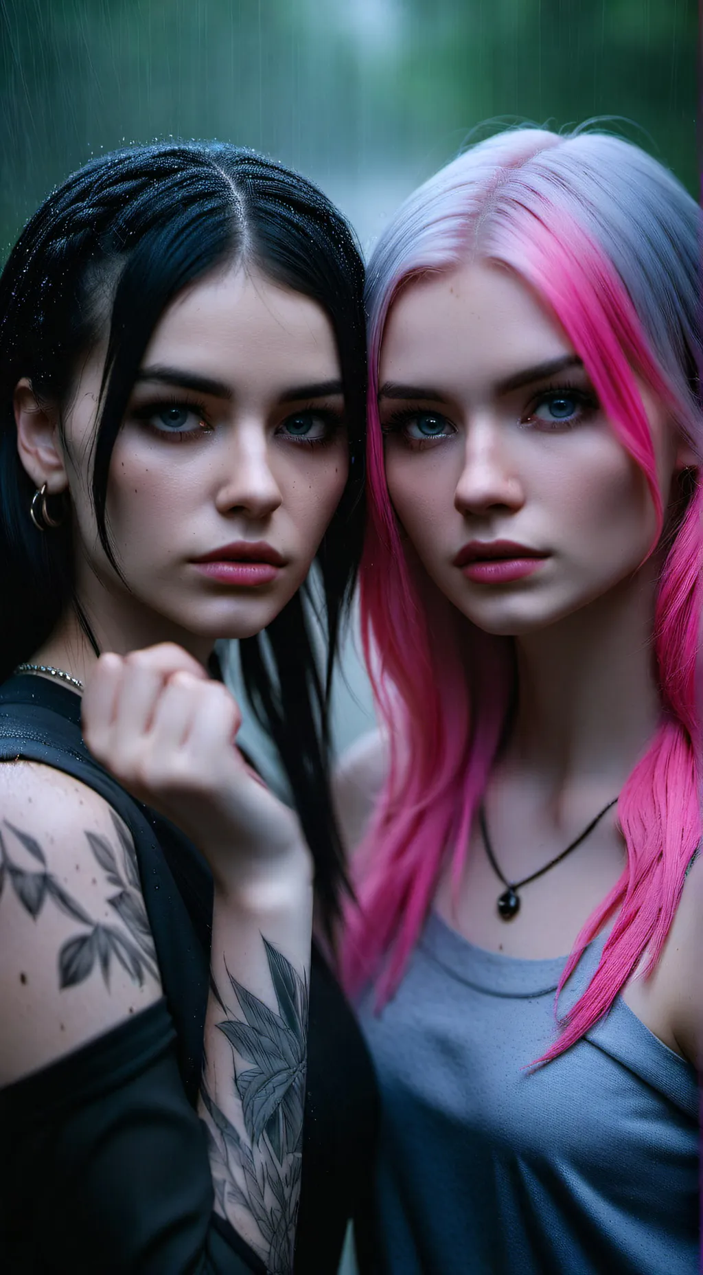 ai character: Vika and Alice background