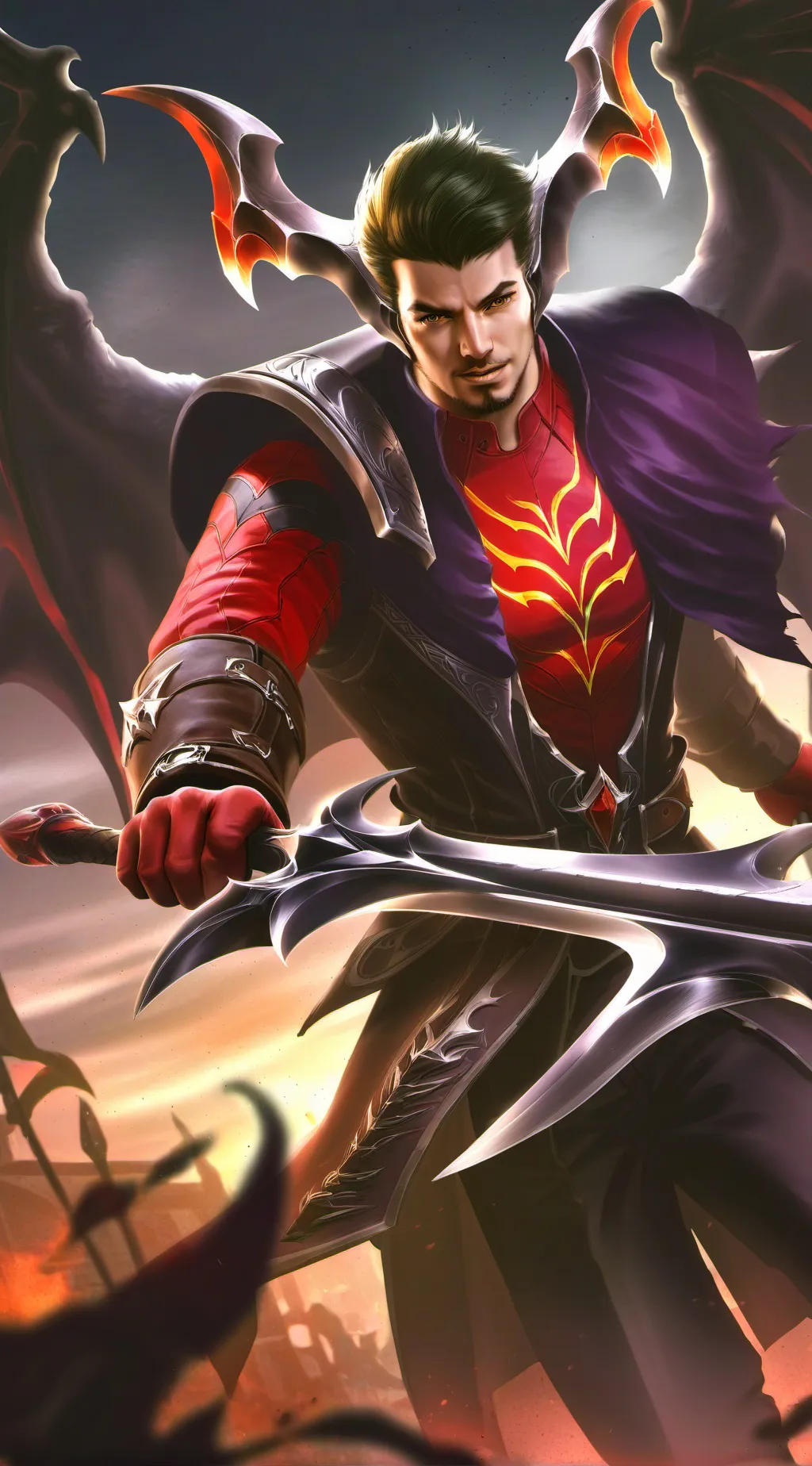 ai character: mha demons hunter background