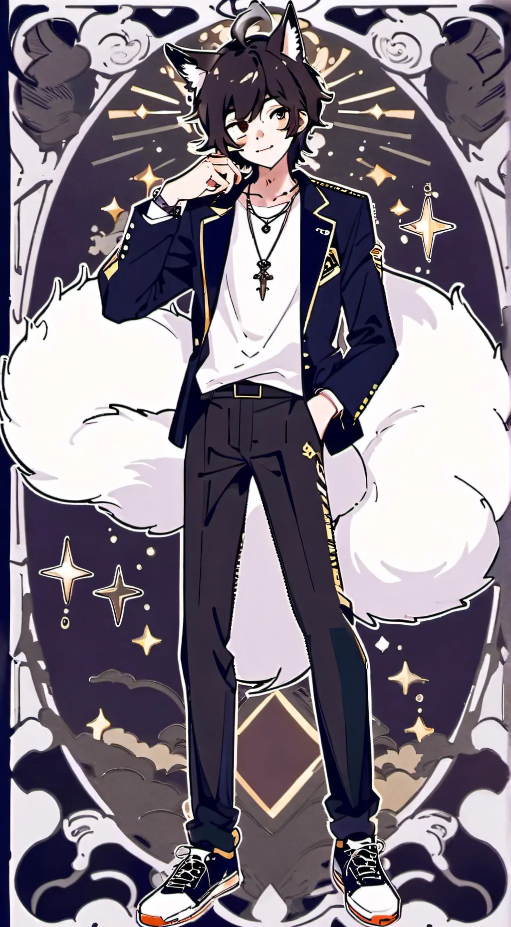 ai character: furry infecton  background