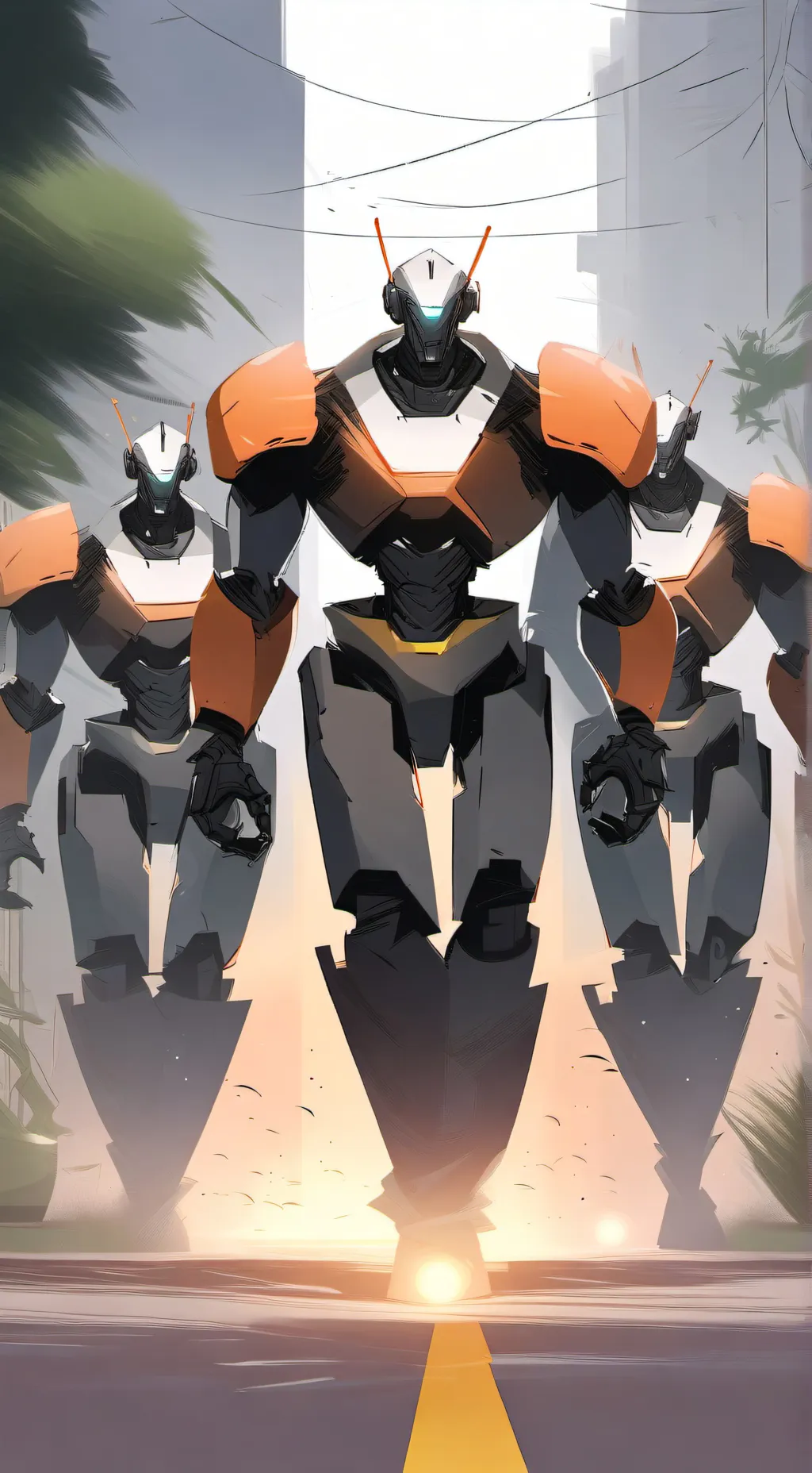 ai character: Murder Drones  background