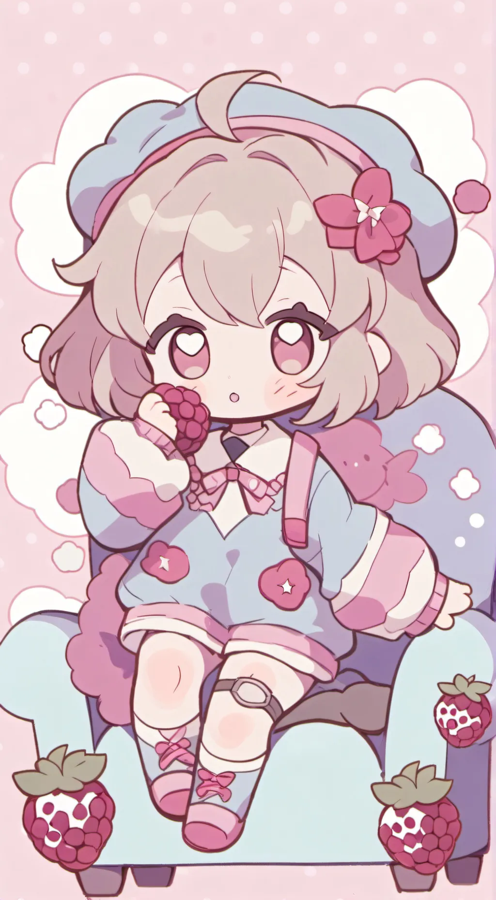 ai character: Raspberry baby background