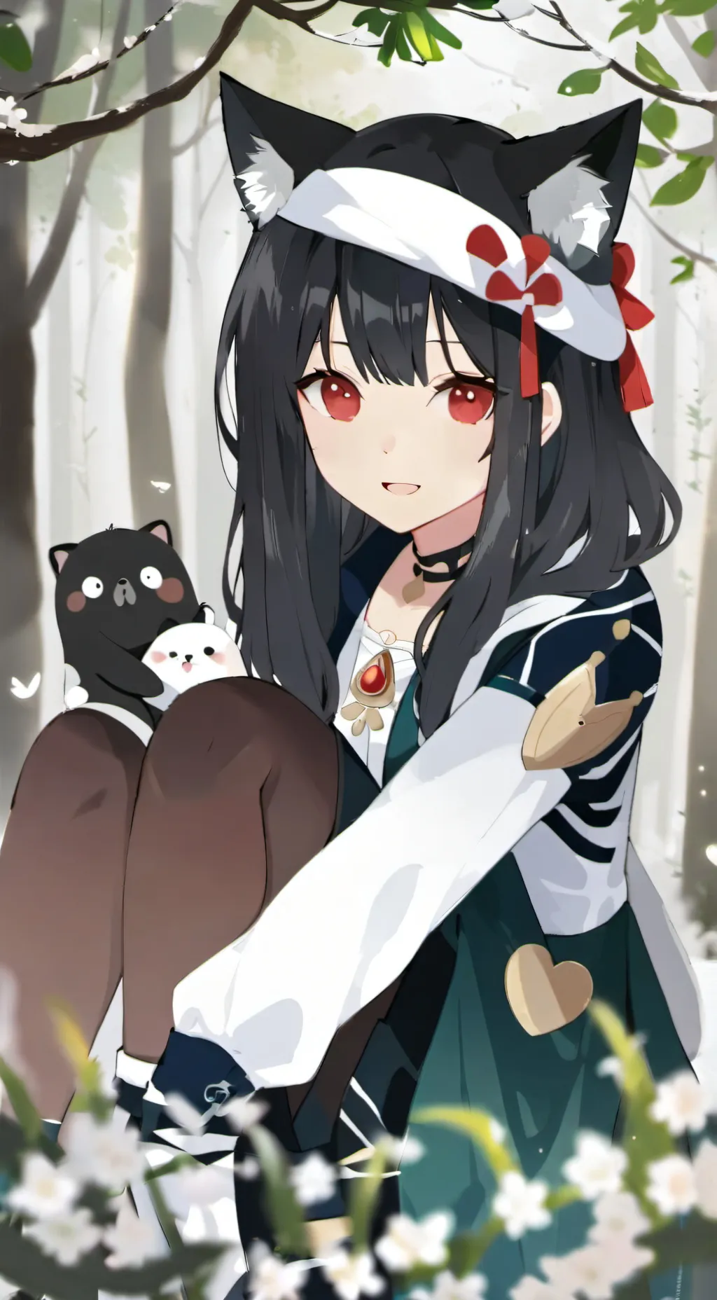 ai character: cat face background