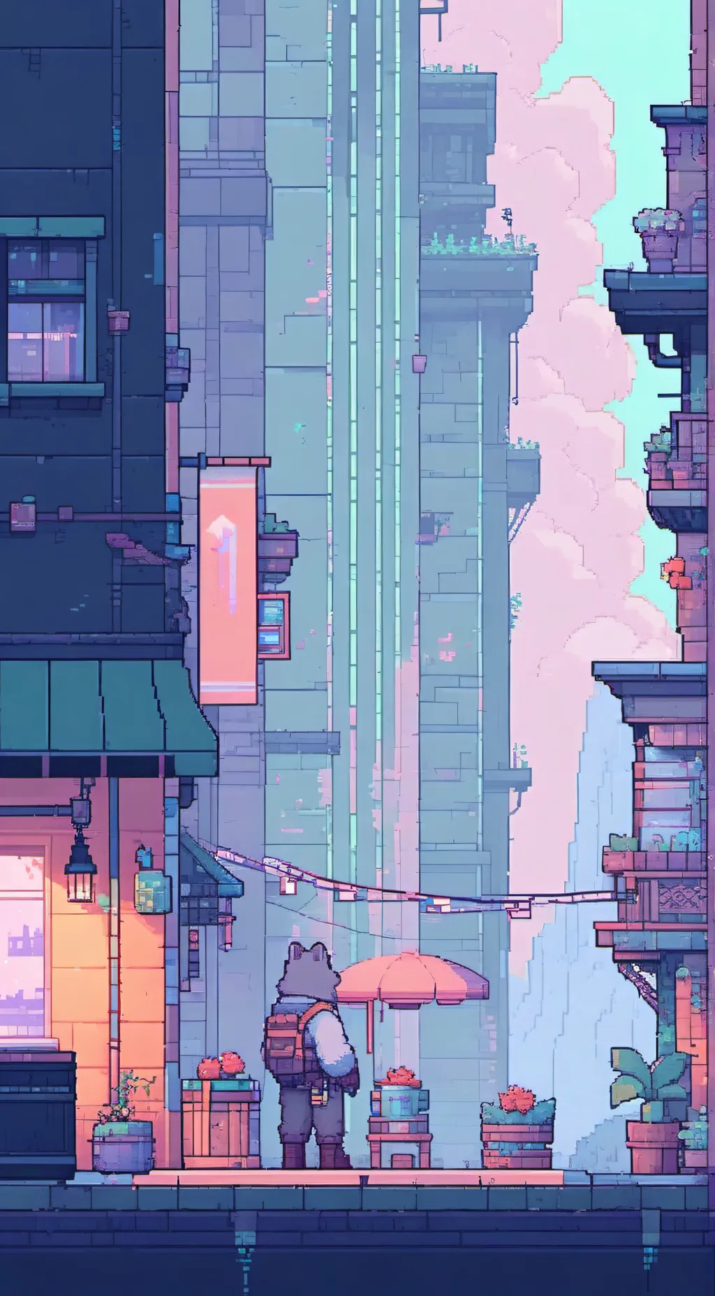 ai character: furry world background