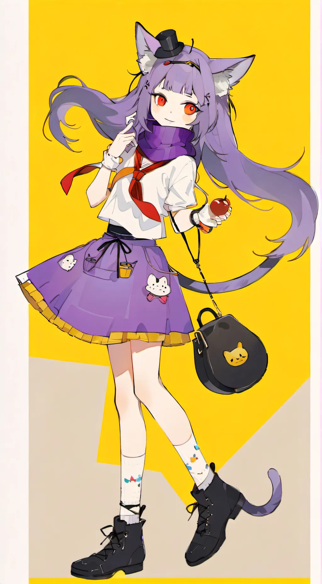 ai character: Violet turn into a background