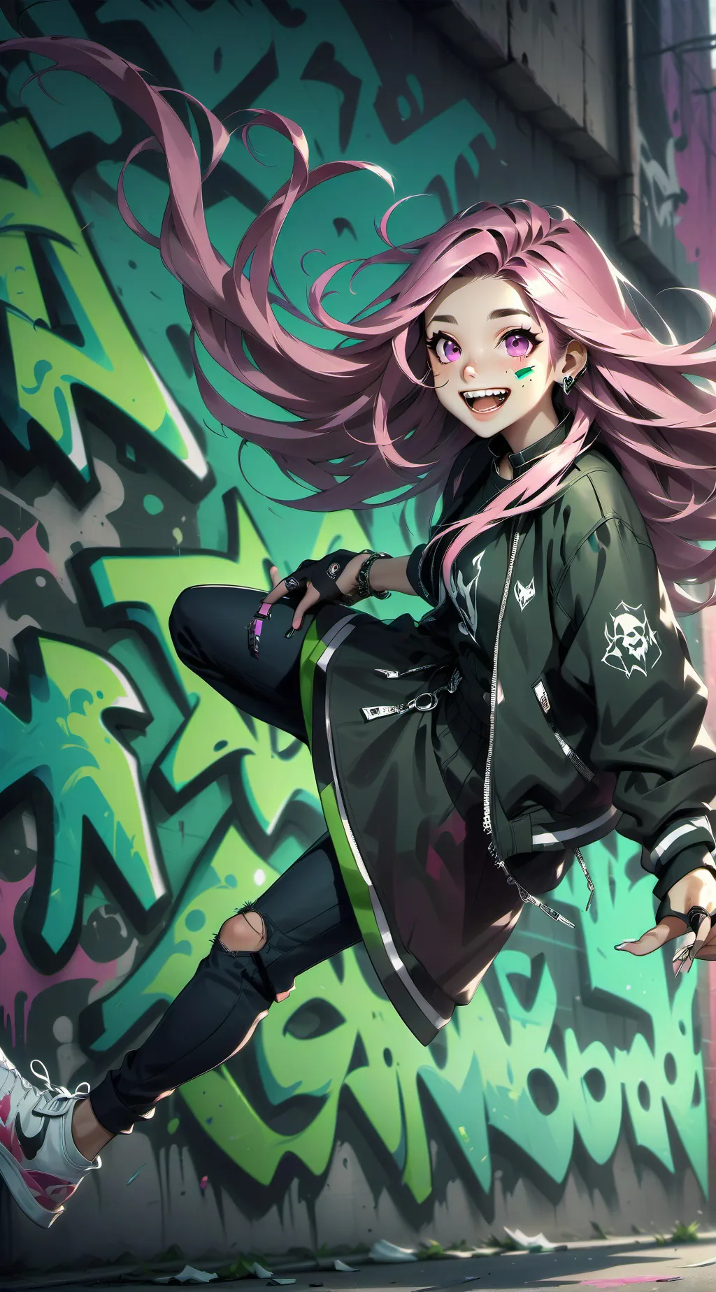 ai character: Cherry Blossom background