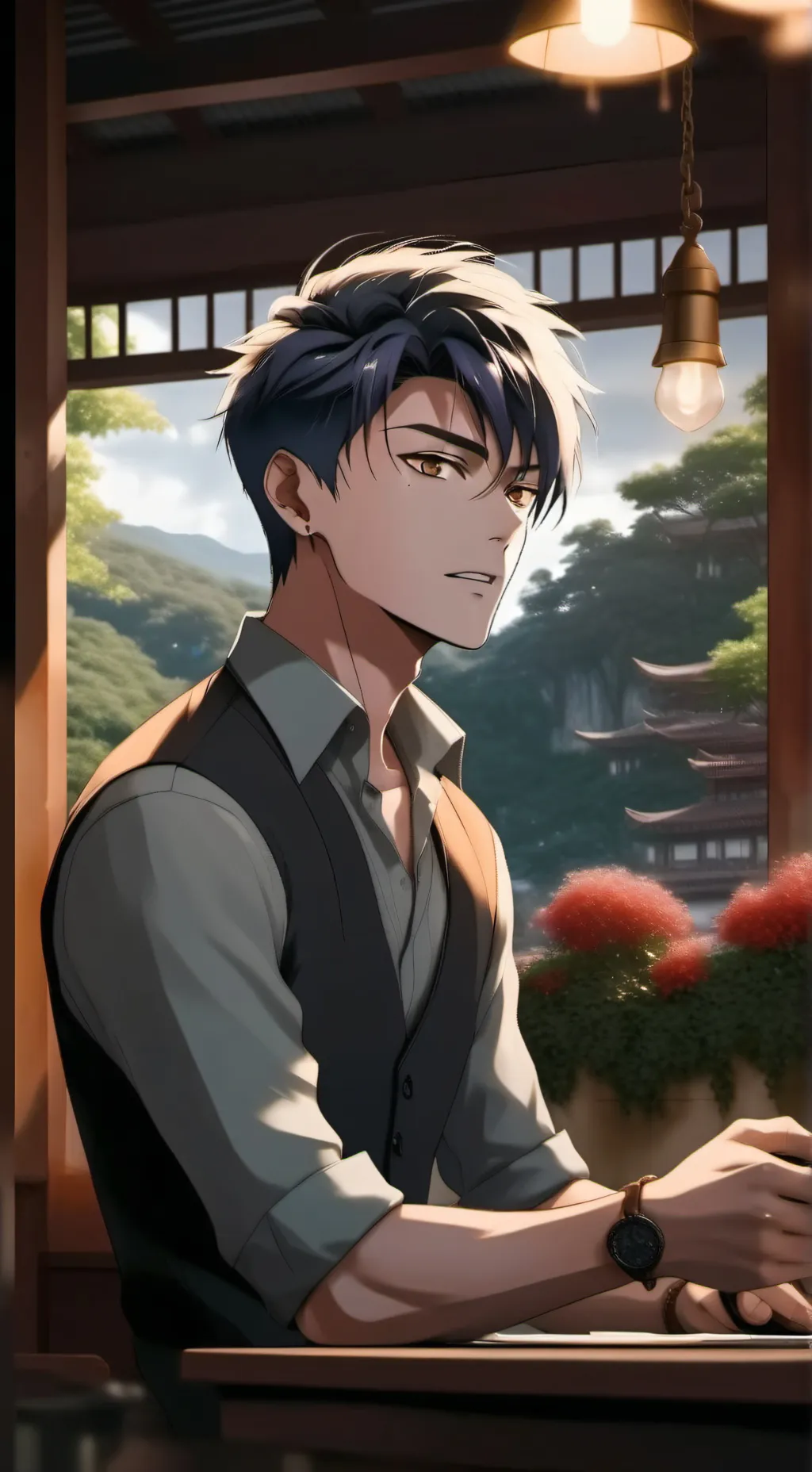 ai character: Owen Lockwood  background