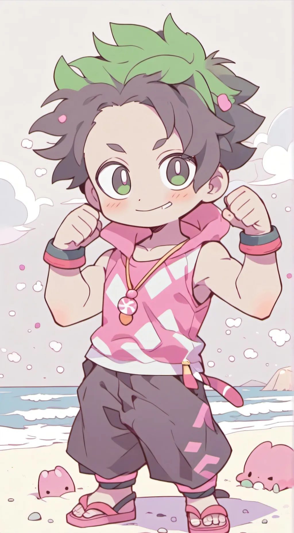 ai character: mha plage... ⛱️🌊😋 background