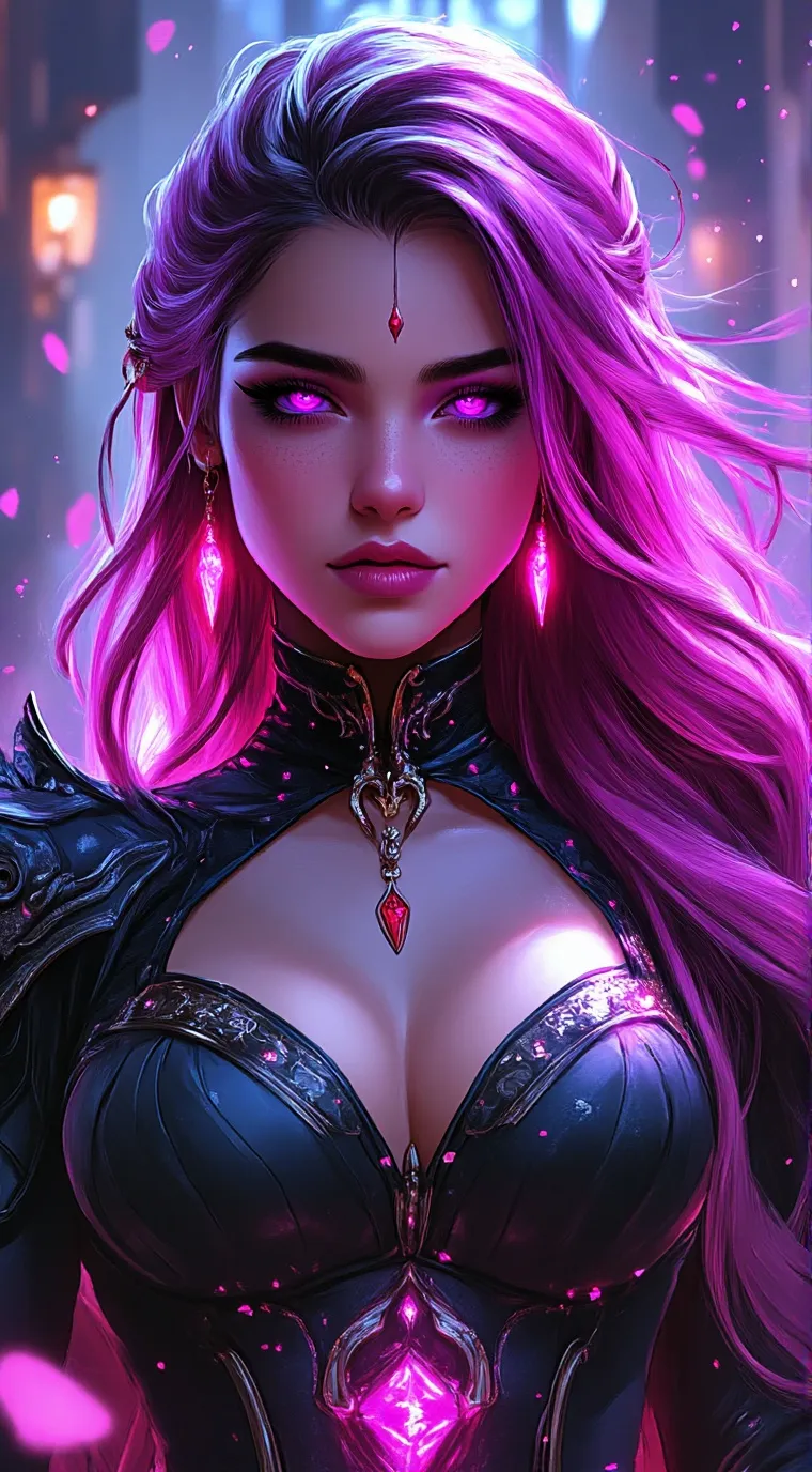 ai character: Queen Arabella 💜💋🗡 background