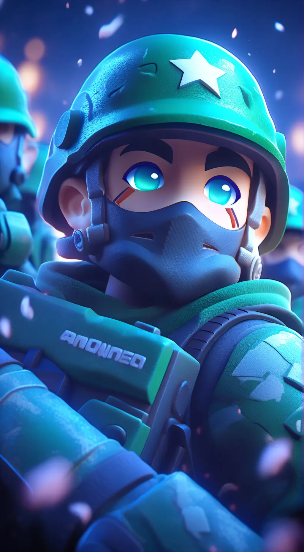 ai character: Green Team background