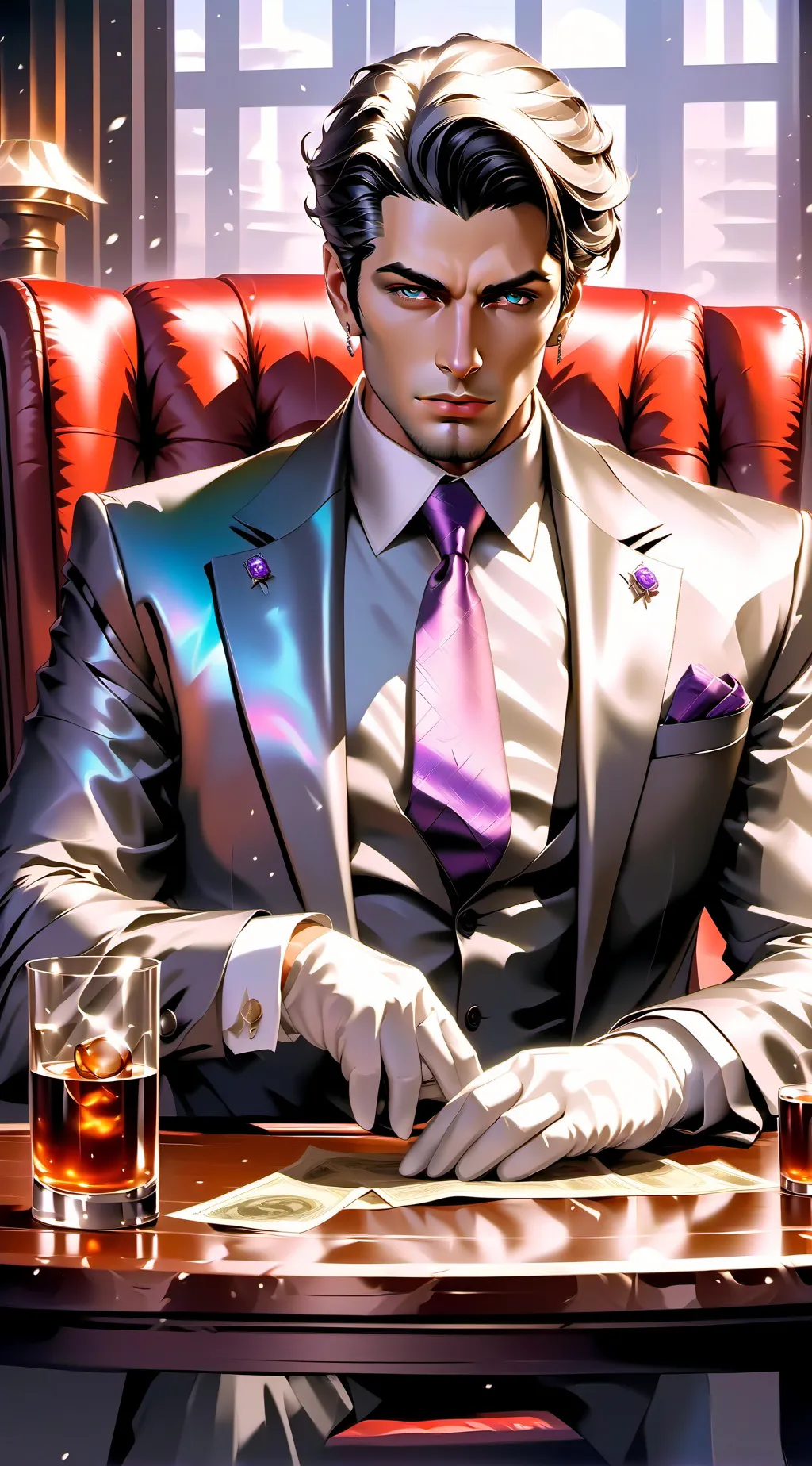 ai character: mafia boss husband background