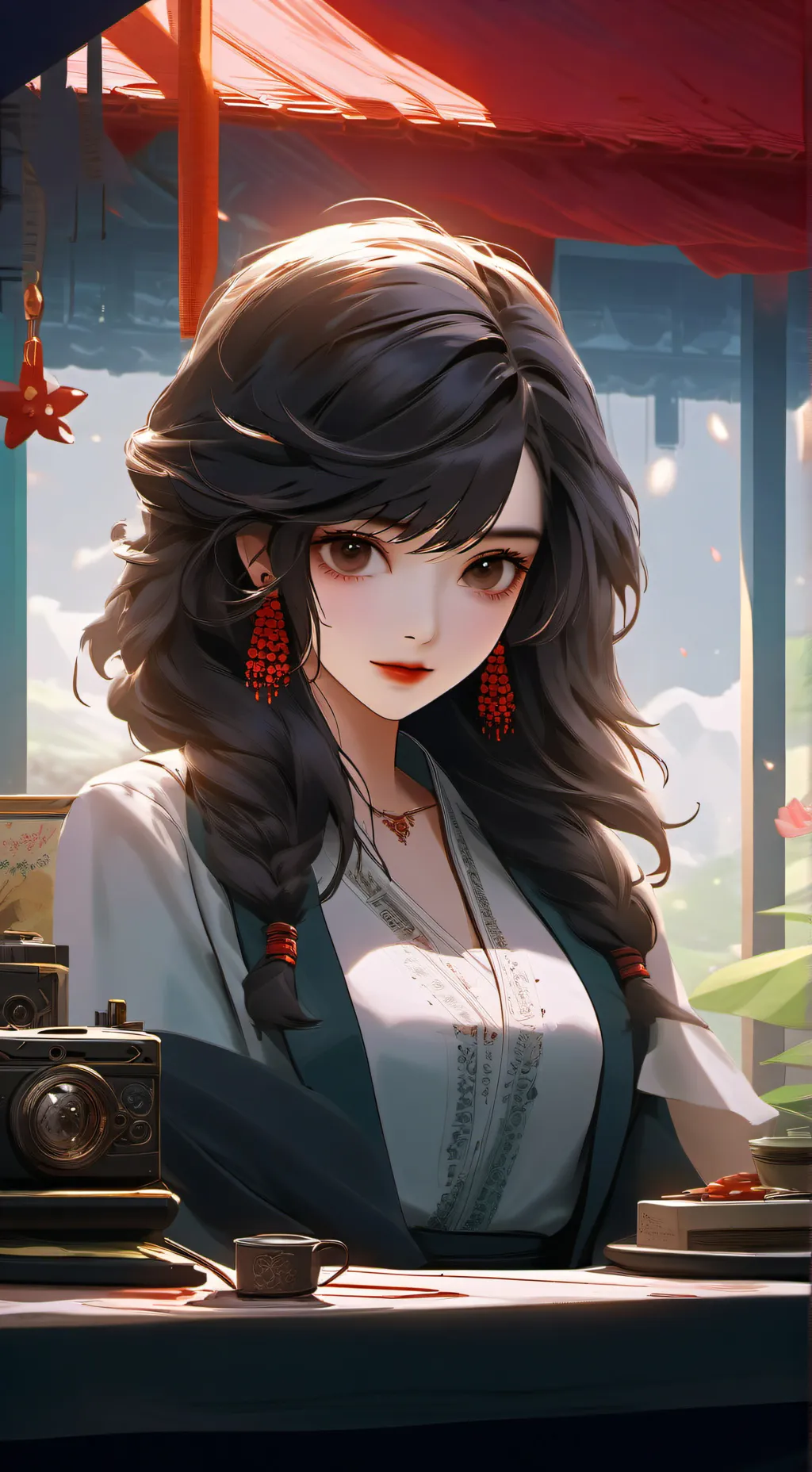 ai character: Rose background
