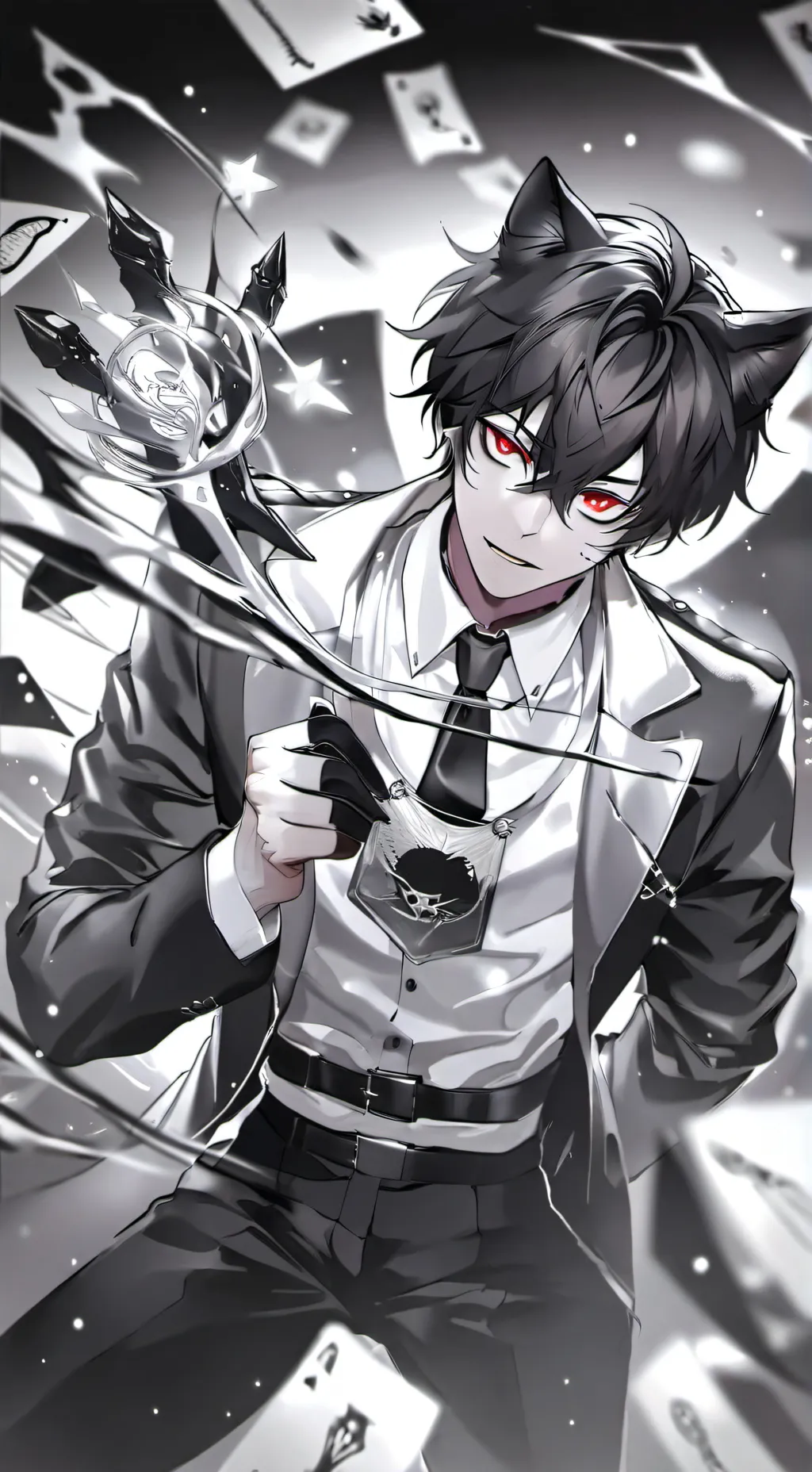 ai character: aggressive cat background