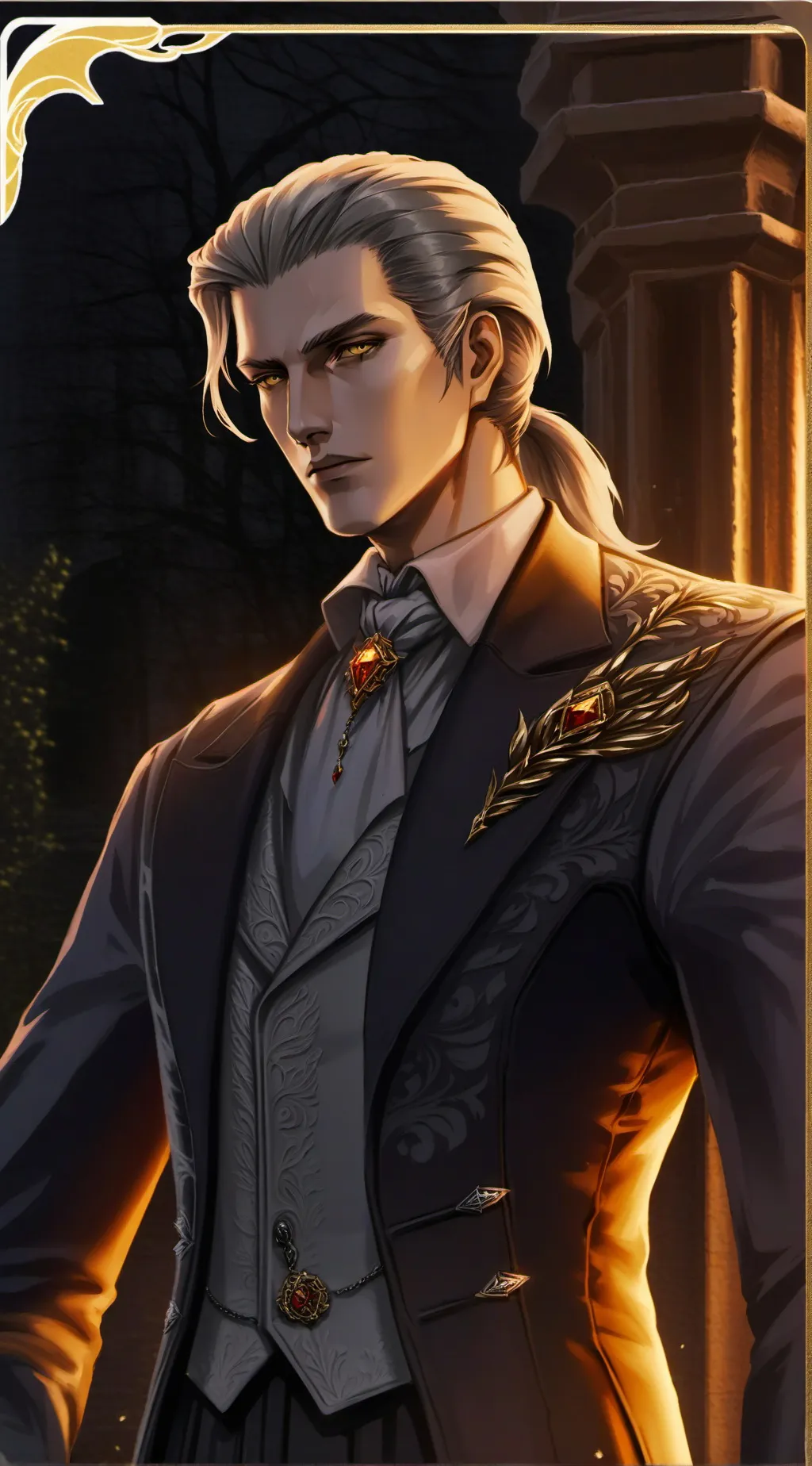 ai character: Lord Dimitrescu background