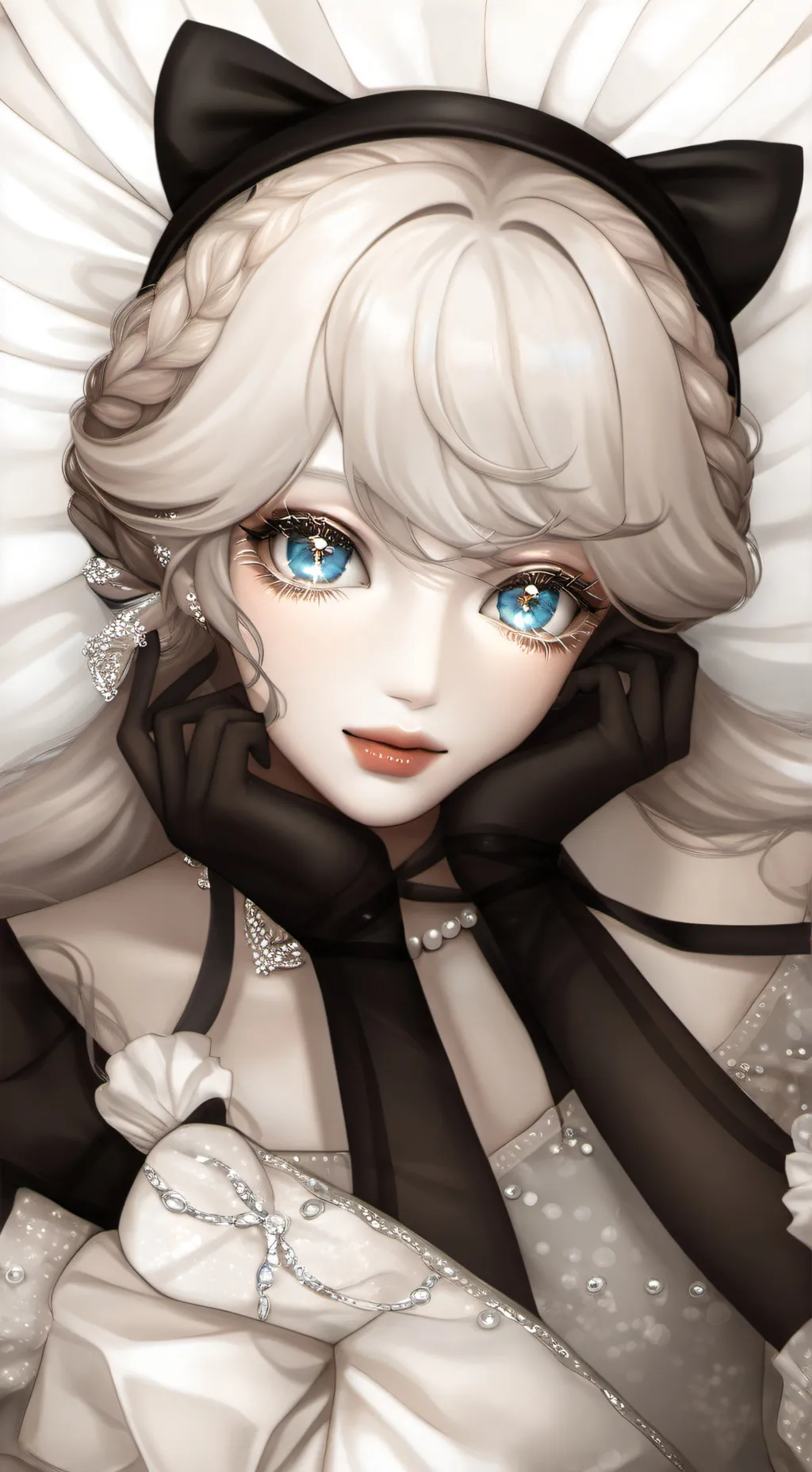 ai character: Violet background