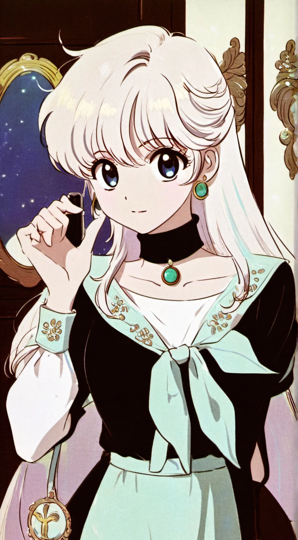 ai character: Prima mayor  background