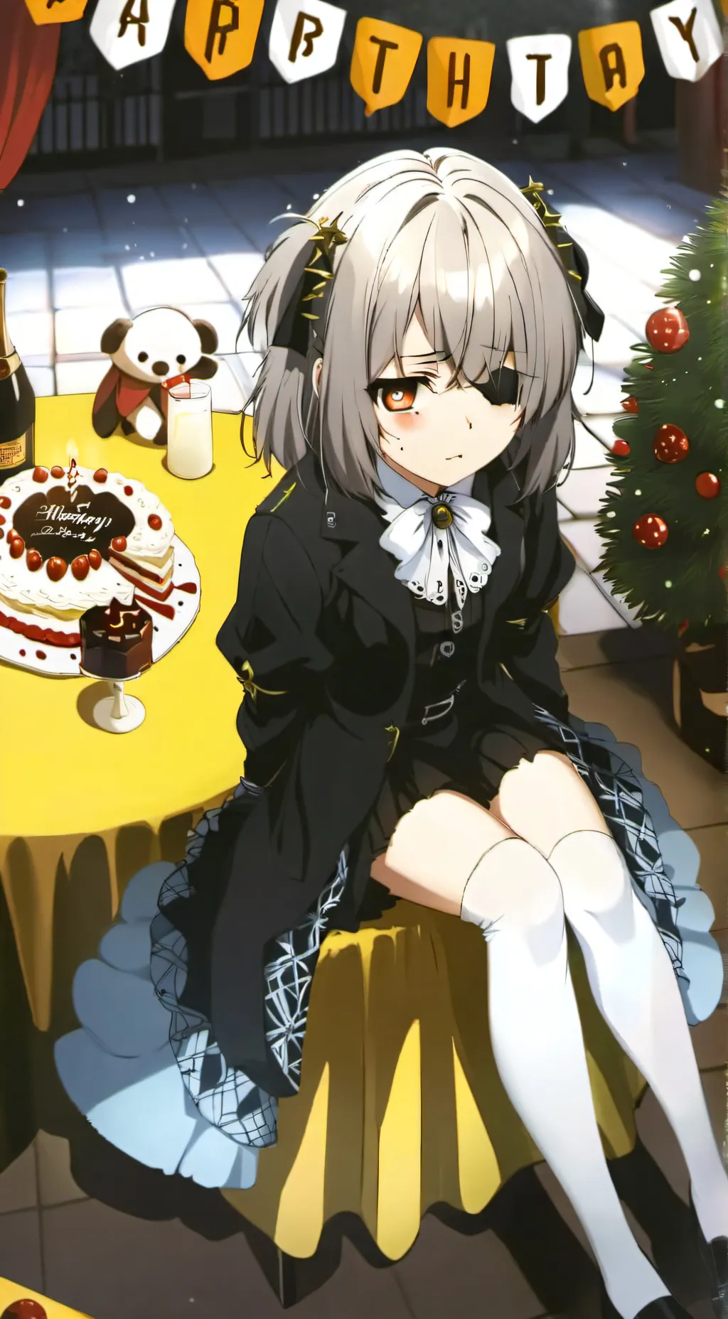 ai character: goth Alice background